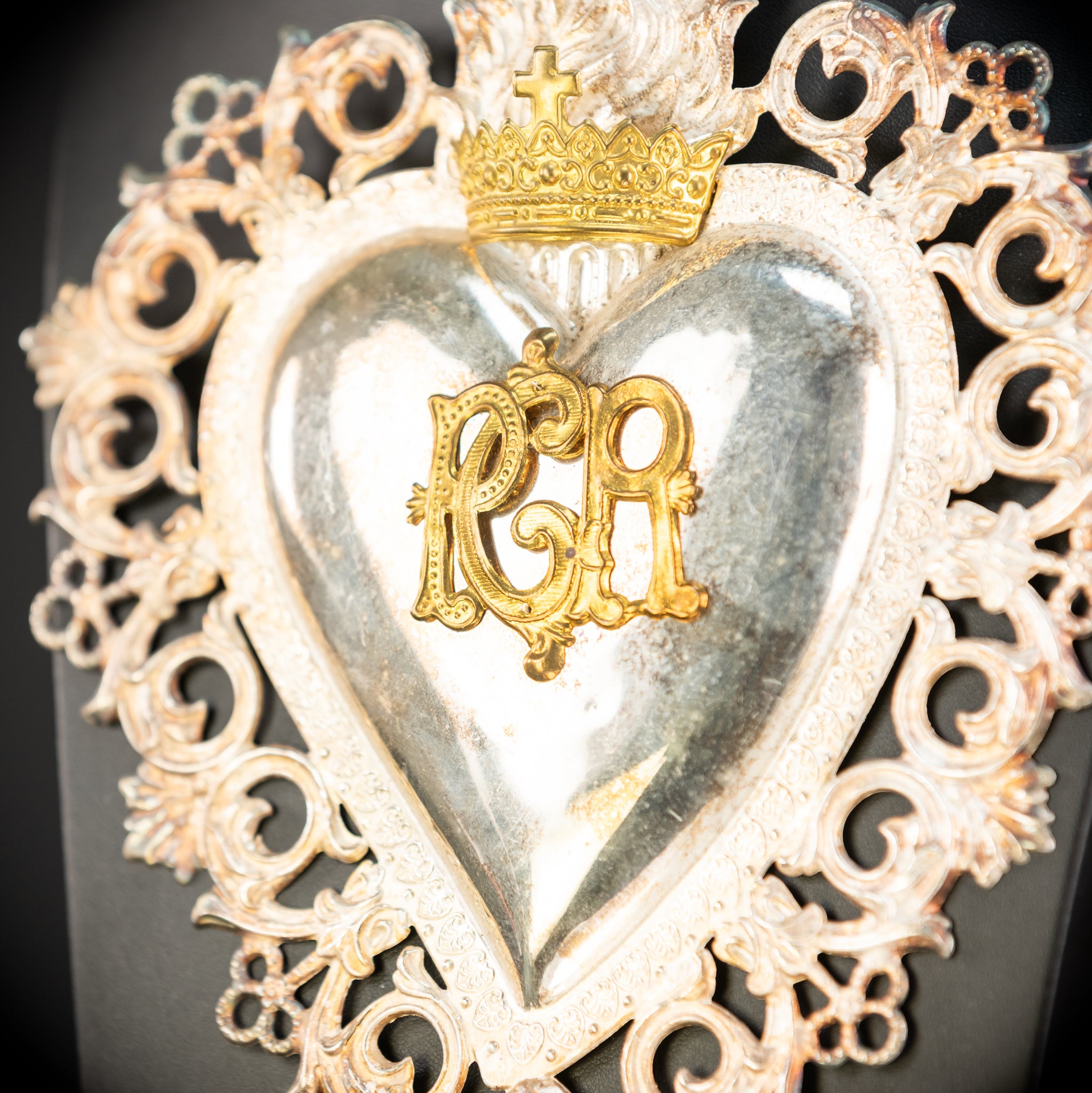 9.3" Solid Silver Votive Heart | 1800s  For Grace Received