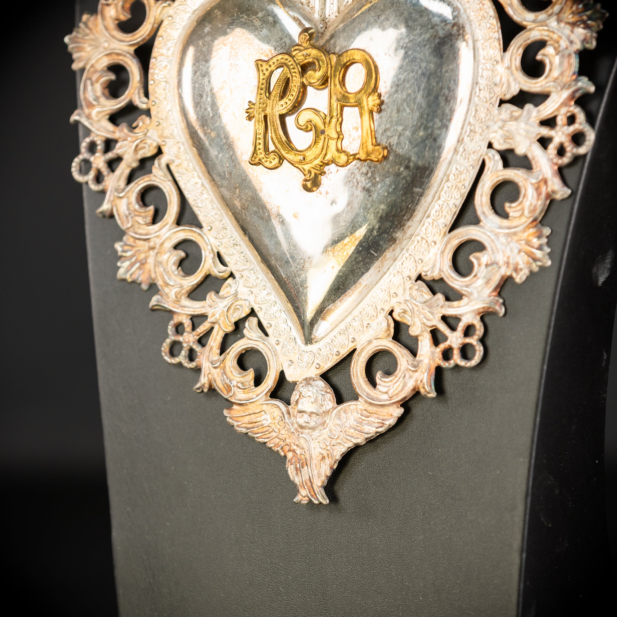 9.3" Solid Silver Votive Heart | 1800s  For Grace Received