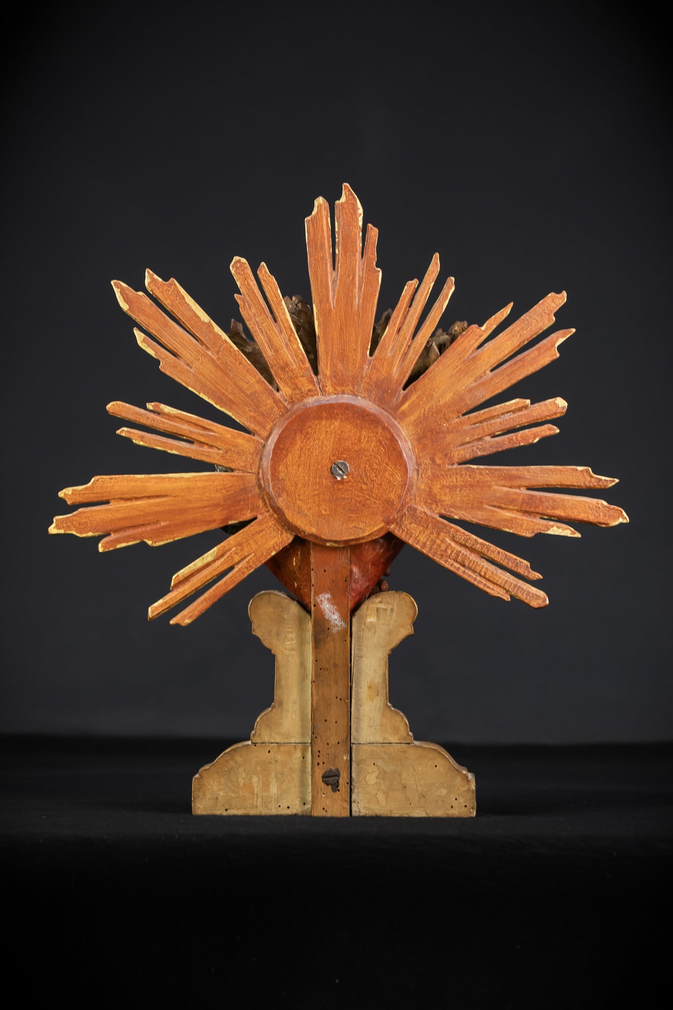 Sacred Heart of Jesus Wood Carving | 1700s Antique