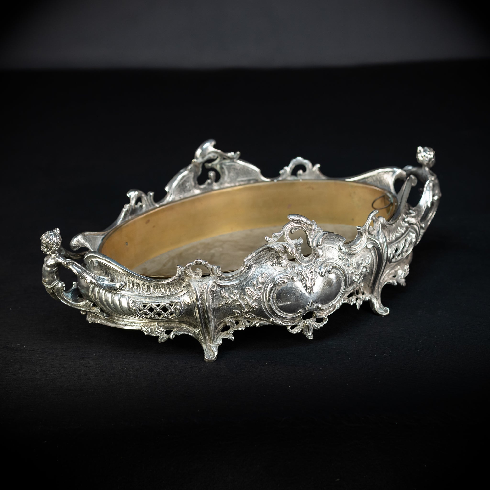 Jardiniere Silver Plated Antique 1700s | 18.5”