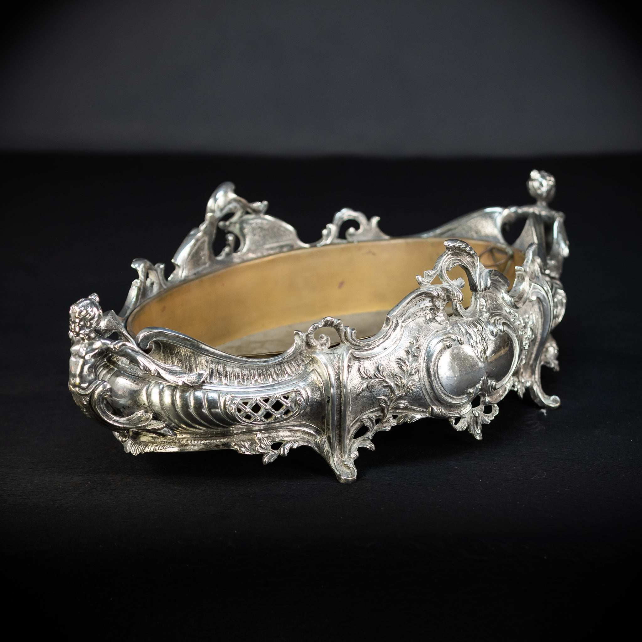 Jardiniere Silver Plated Antique 1700s | 18.5”