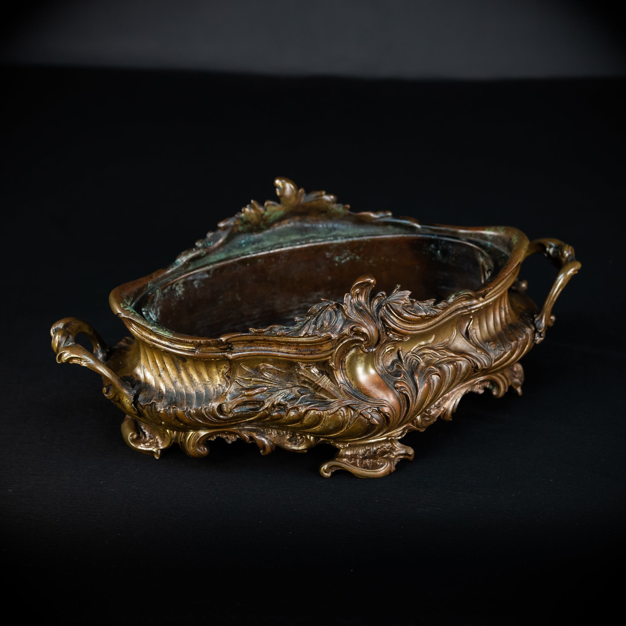 Jardiniere Bronze Antique | French 1800s | 17.7”