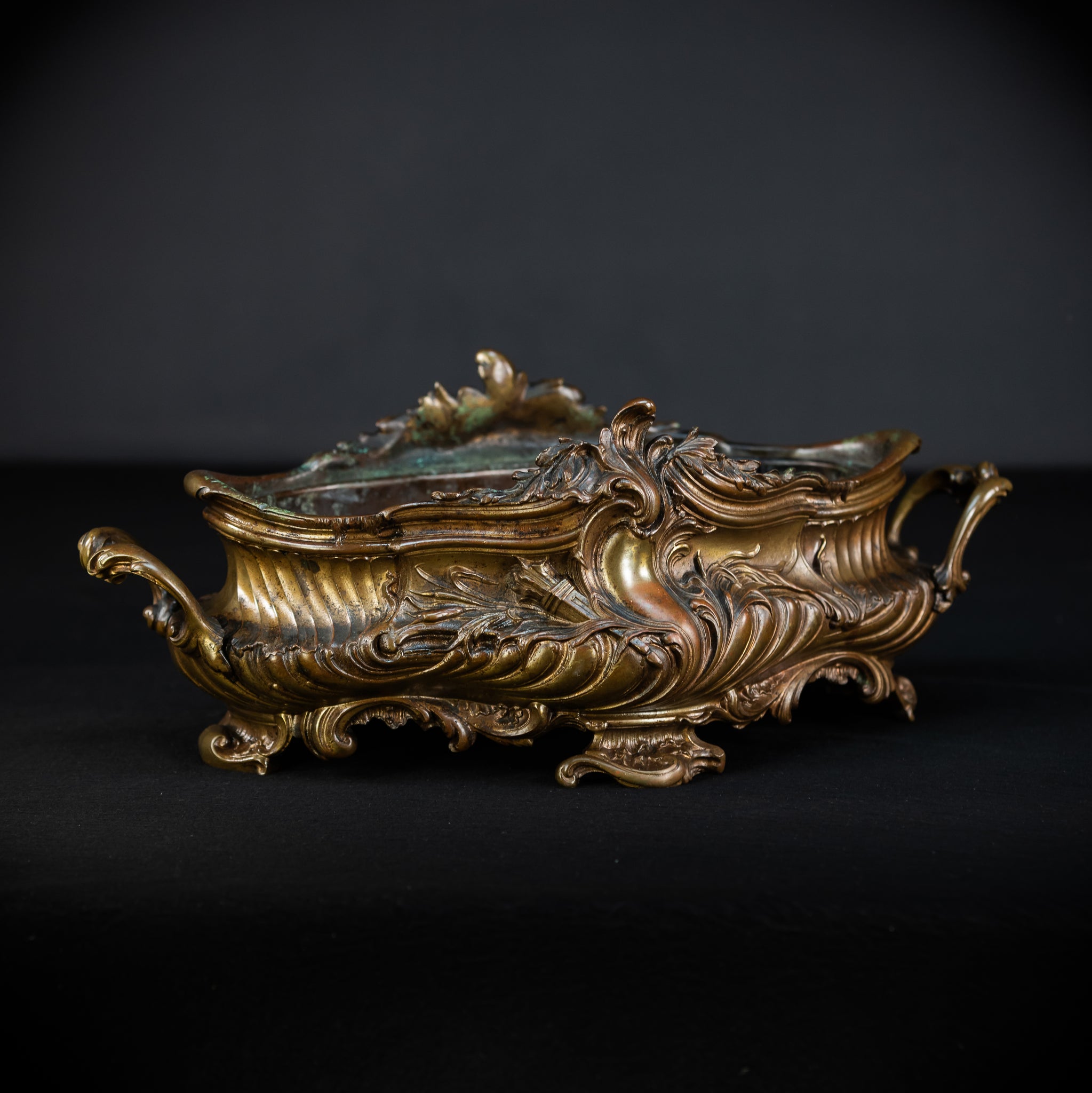 Jardiniere Bronze Antique | French 1800s | 17.7”