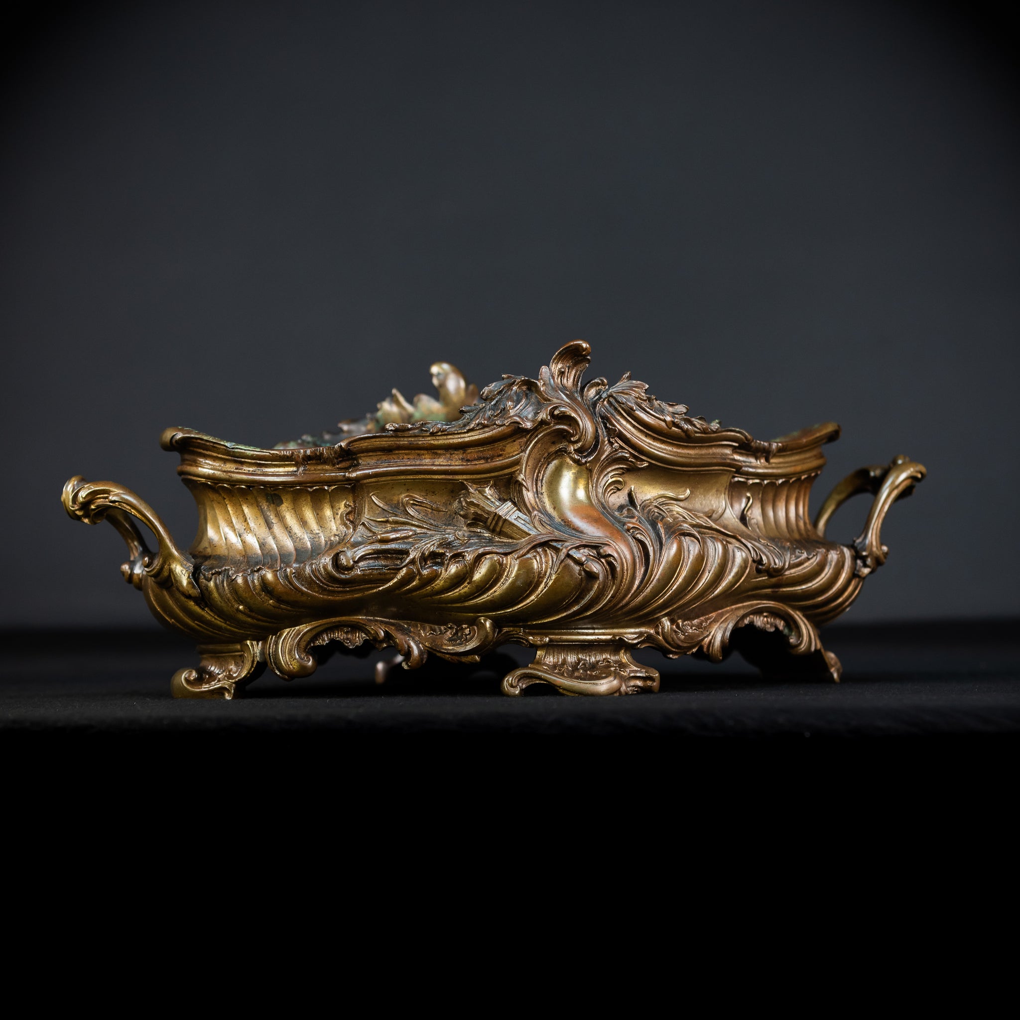 Jardiniere Bronze Antique | French 1800s | 17.7”