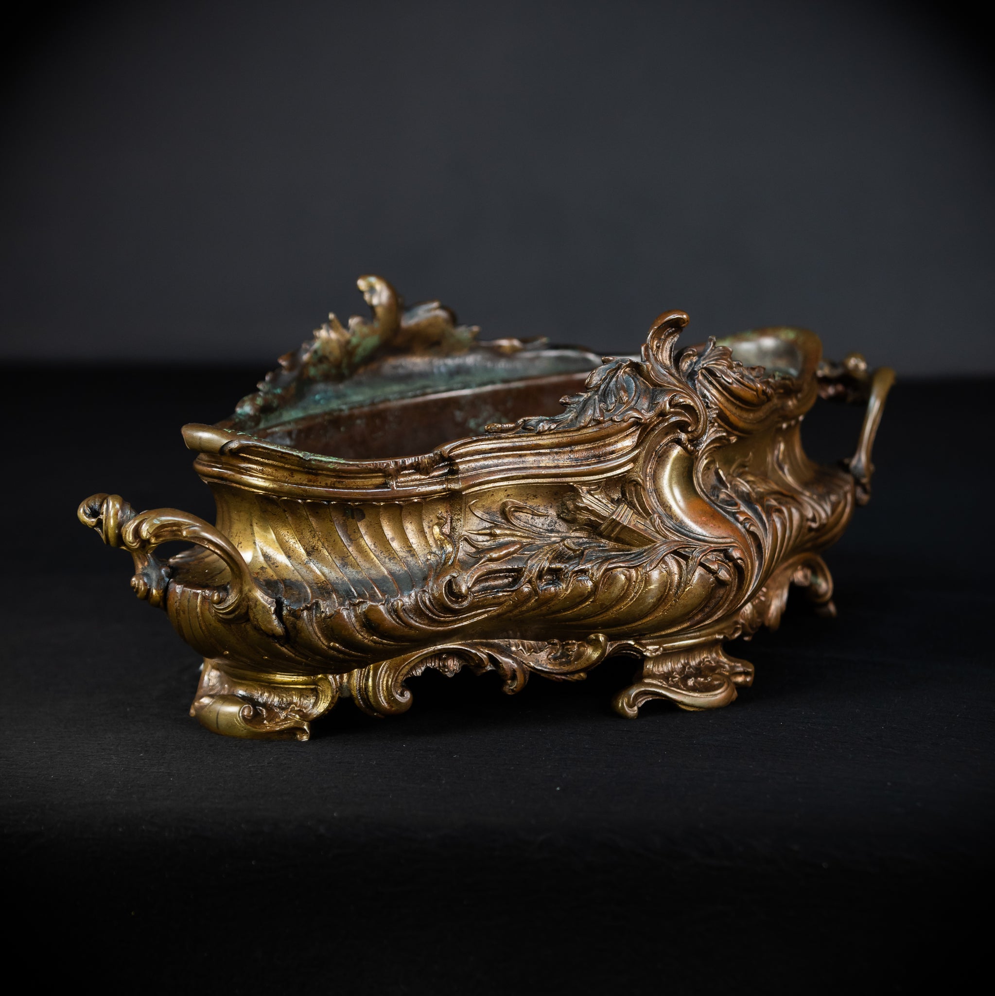 Jardiniere Bronze Antique | French 1800s | 17.7”