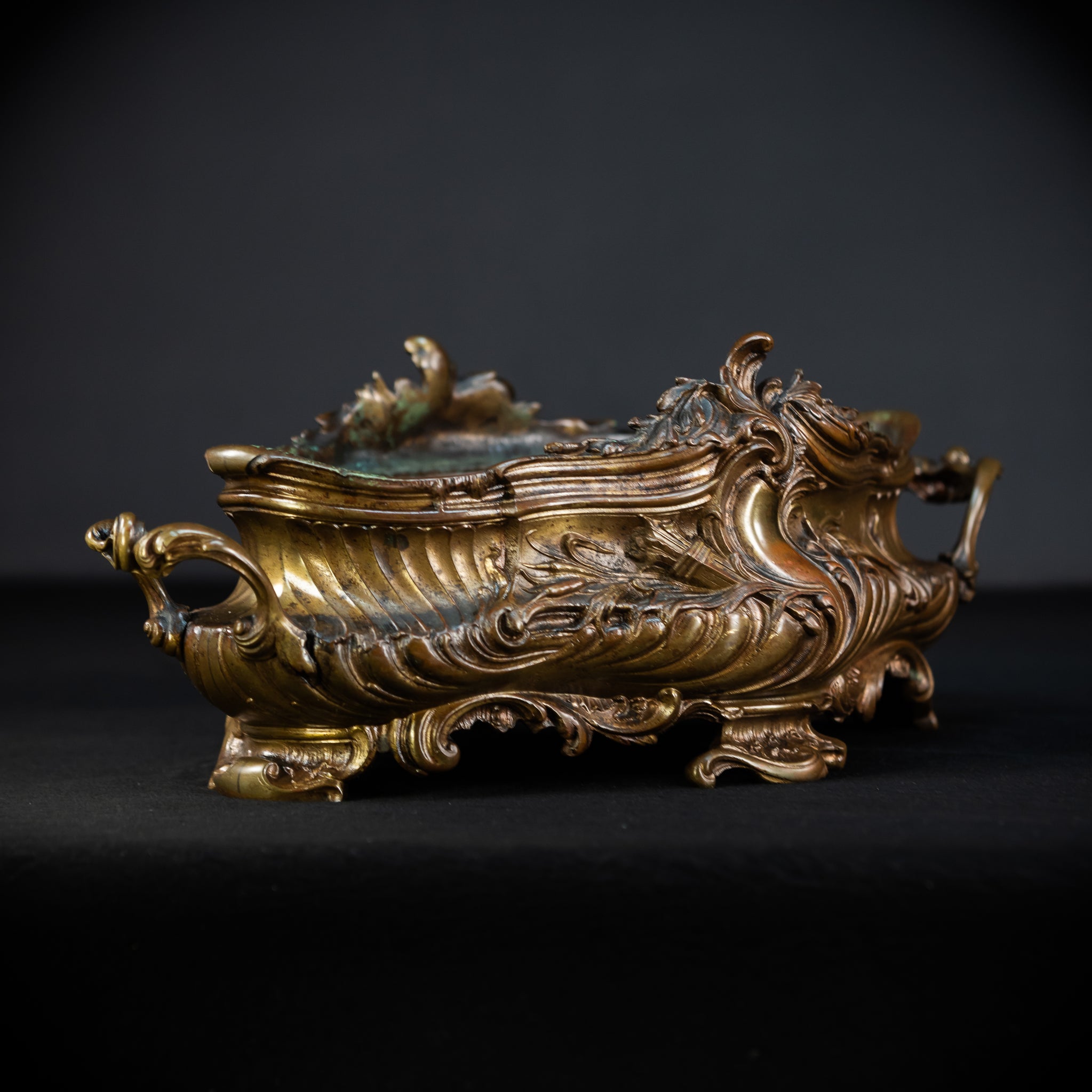 Jardiniere Bronze Antique | French 1800s | 17.7”