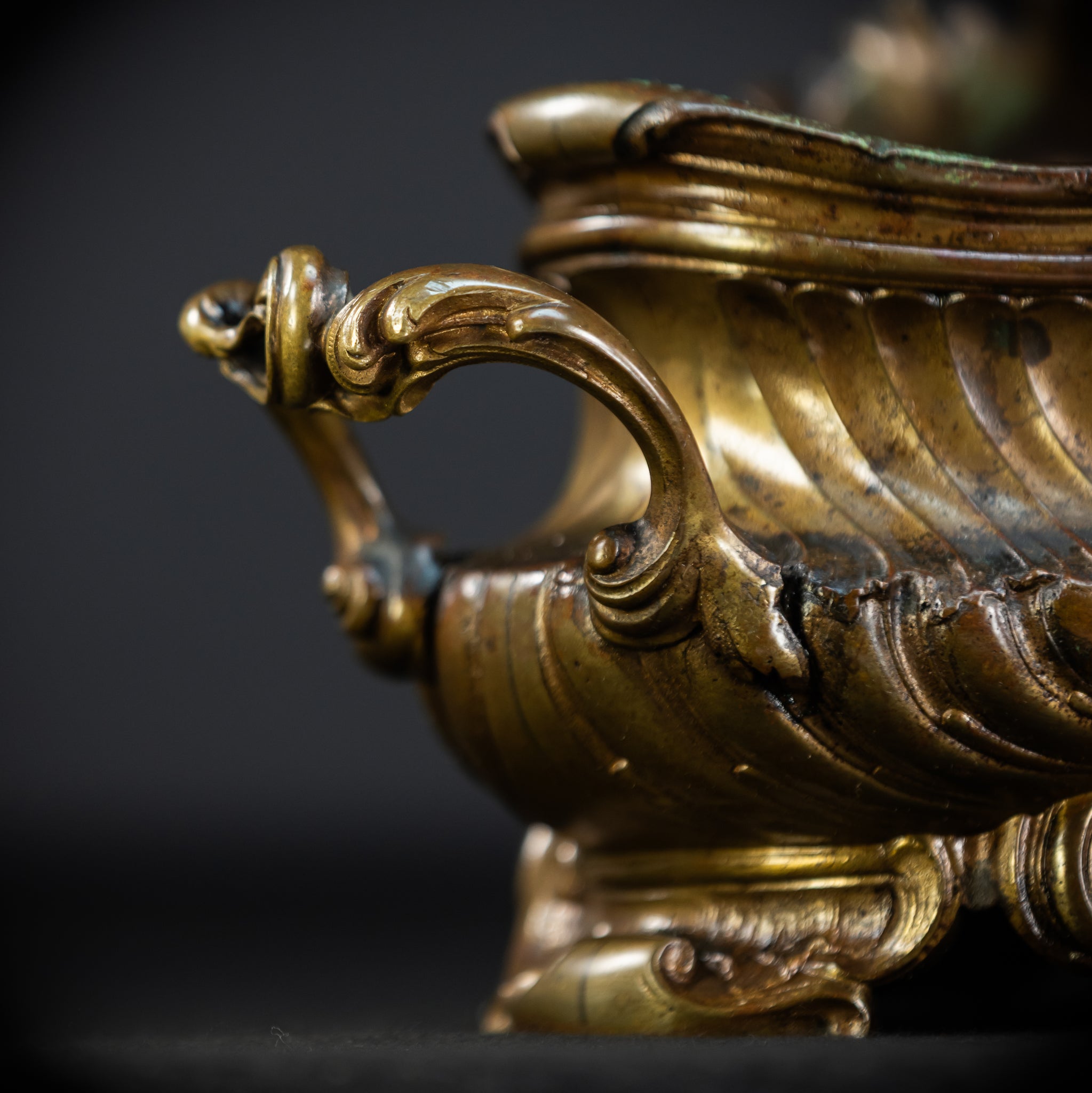 Jardiniere Bronze Antique | French 1800s | 17.7”