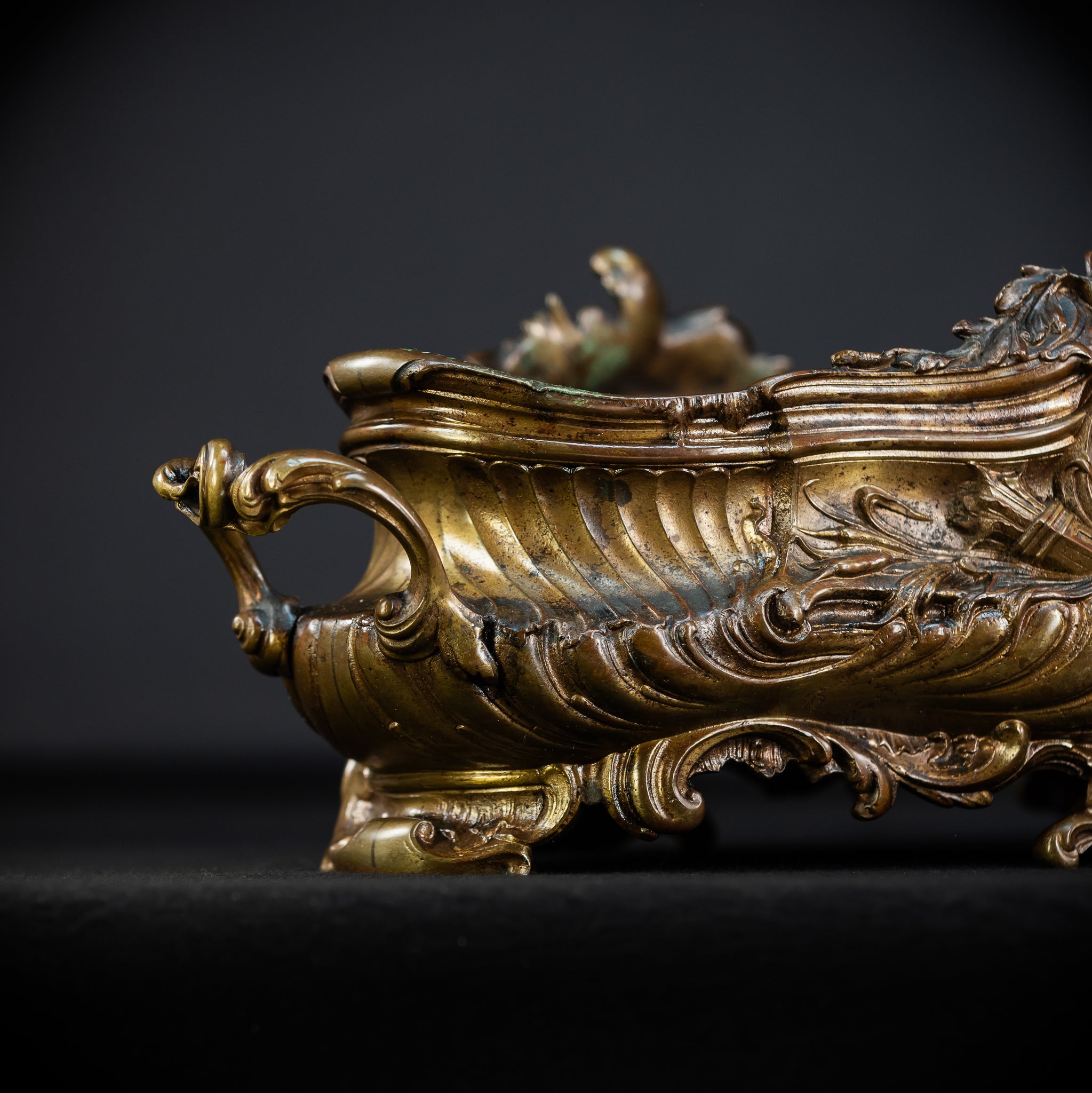 Jardiniere Bronze Antique | French 1800s | 17.7”