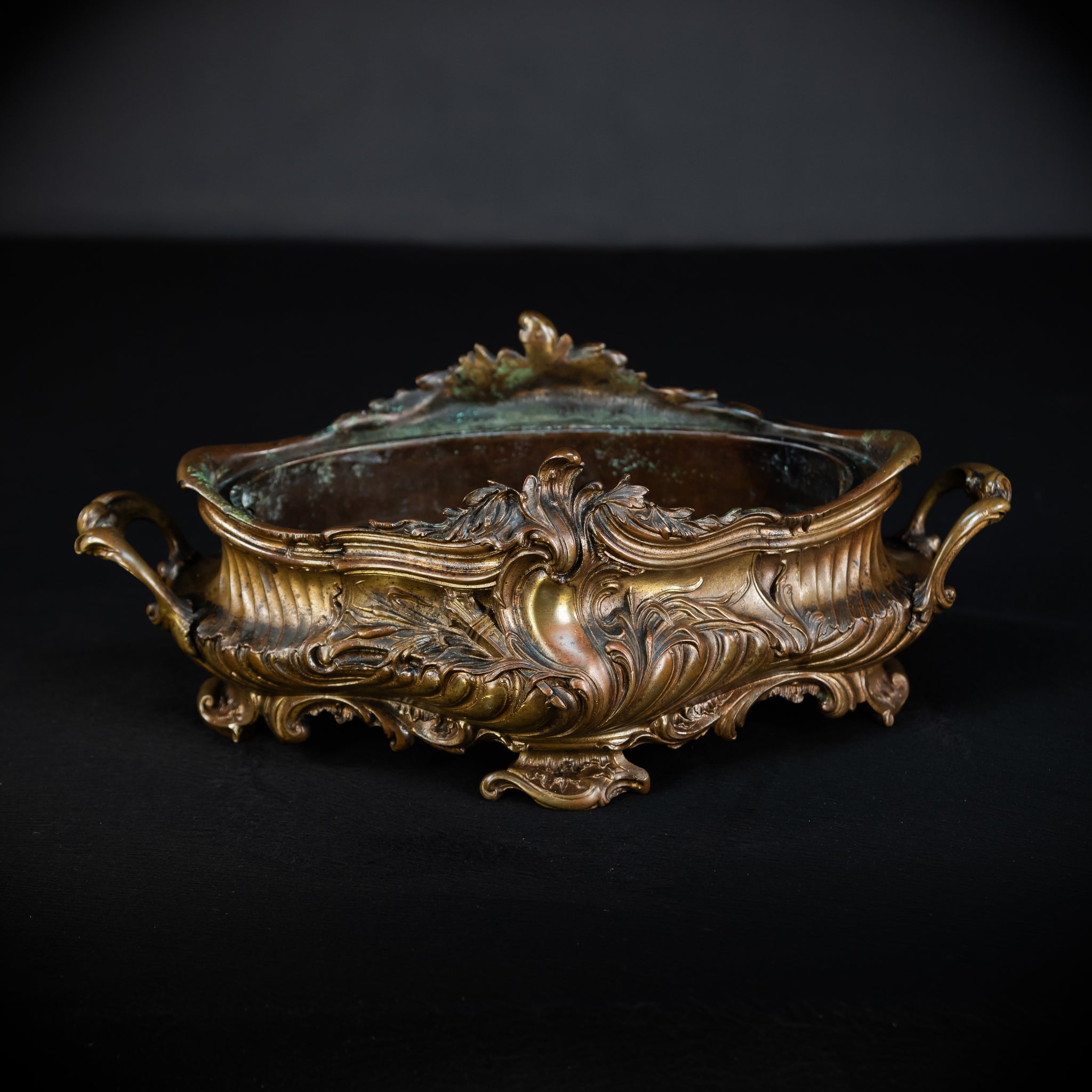Jardiniere Bronze Antique | French 1800s | 17.7”
