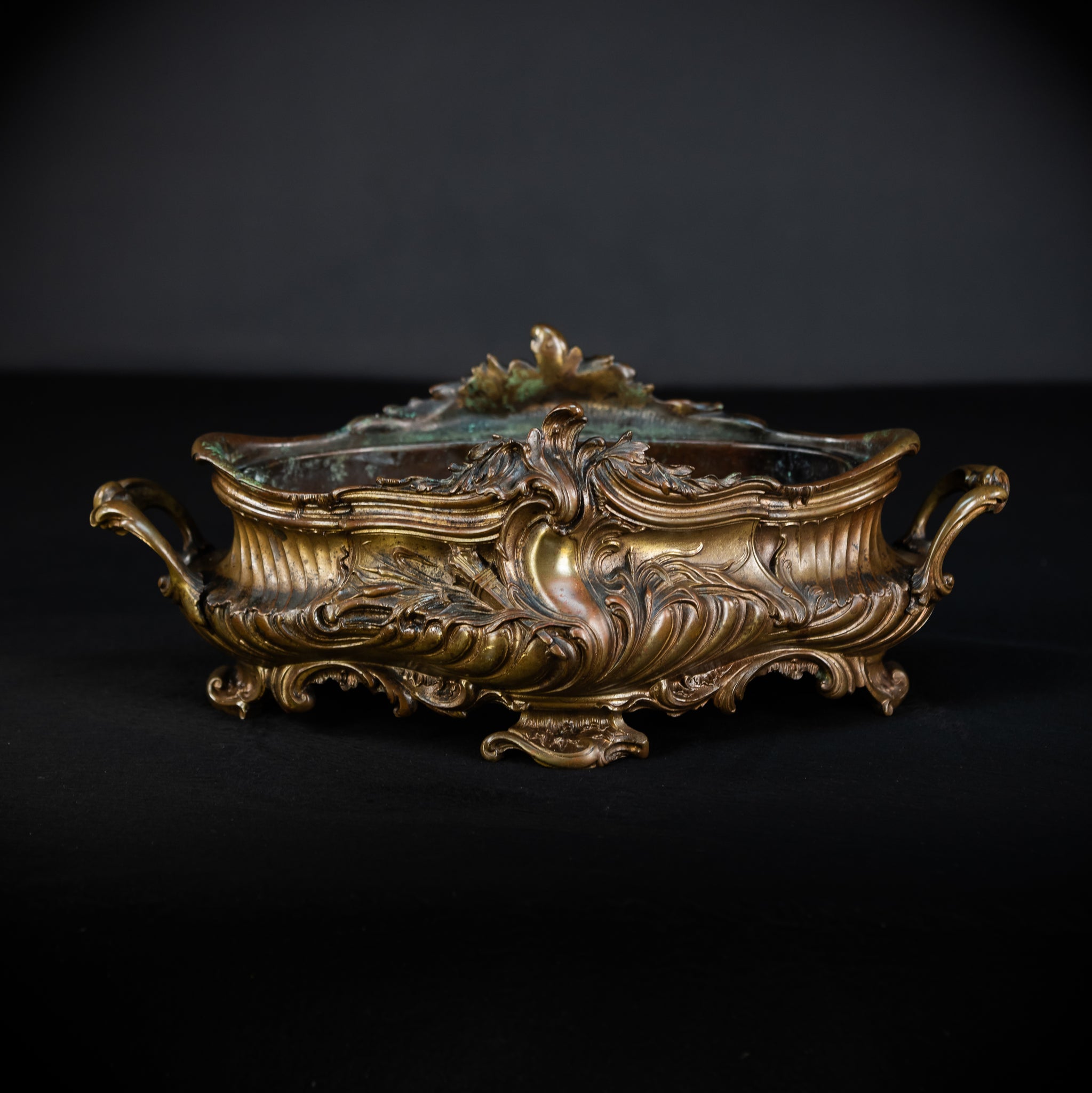 Jardiniere Bronze Antique | French 1800s | 17.7”