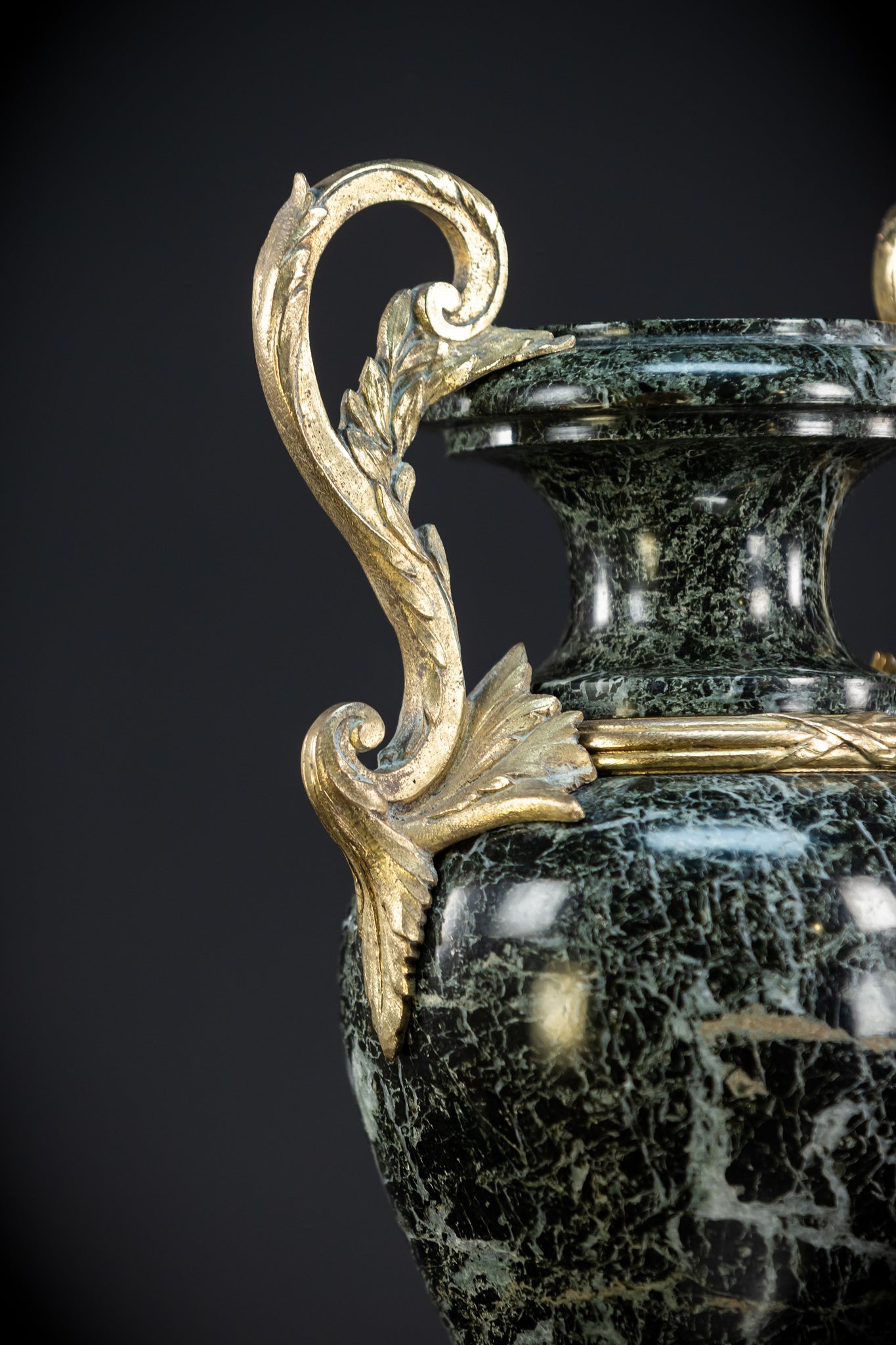 Pair of Urns | 2 French 1800s Marble  | 15.8"