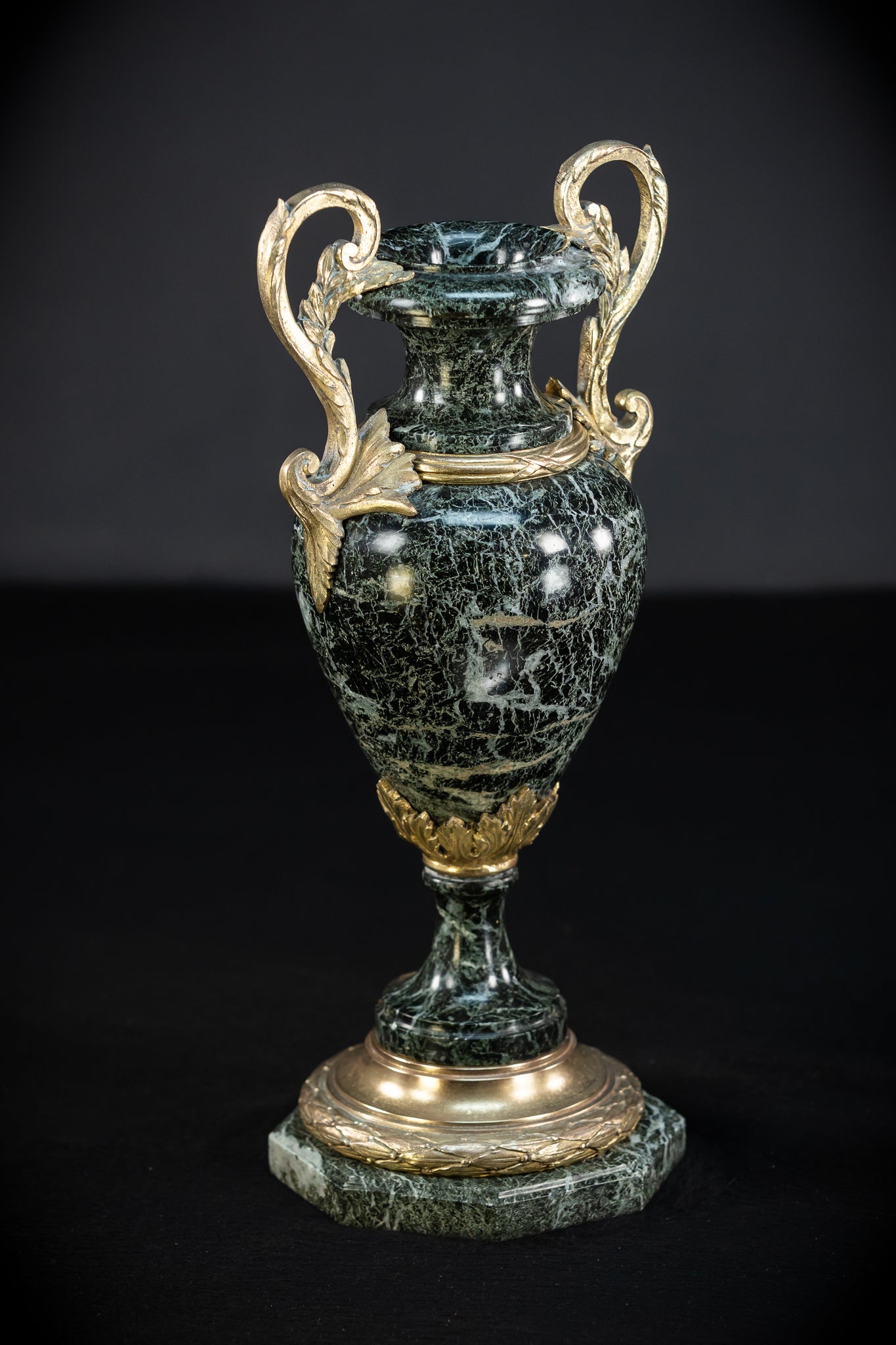 Pair of Urns | 2 French 1800s Marble  | 15.8"