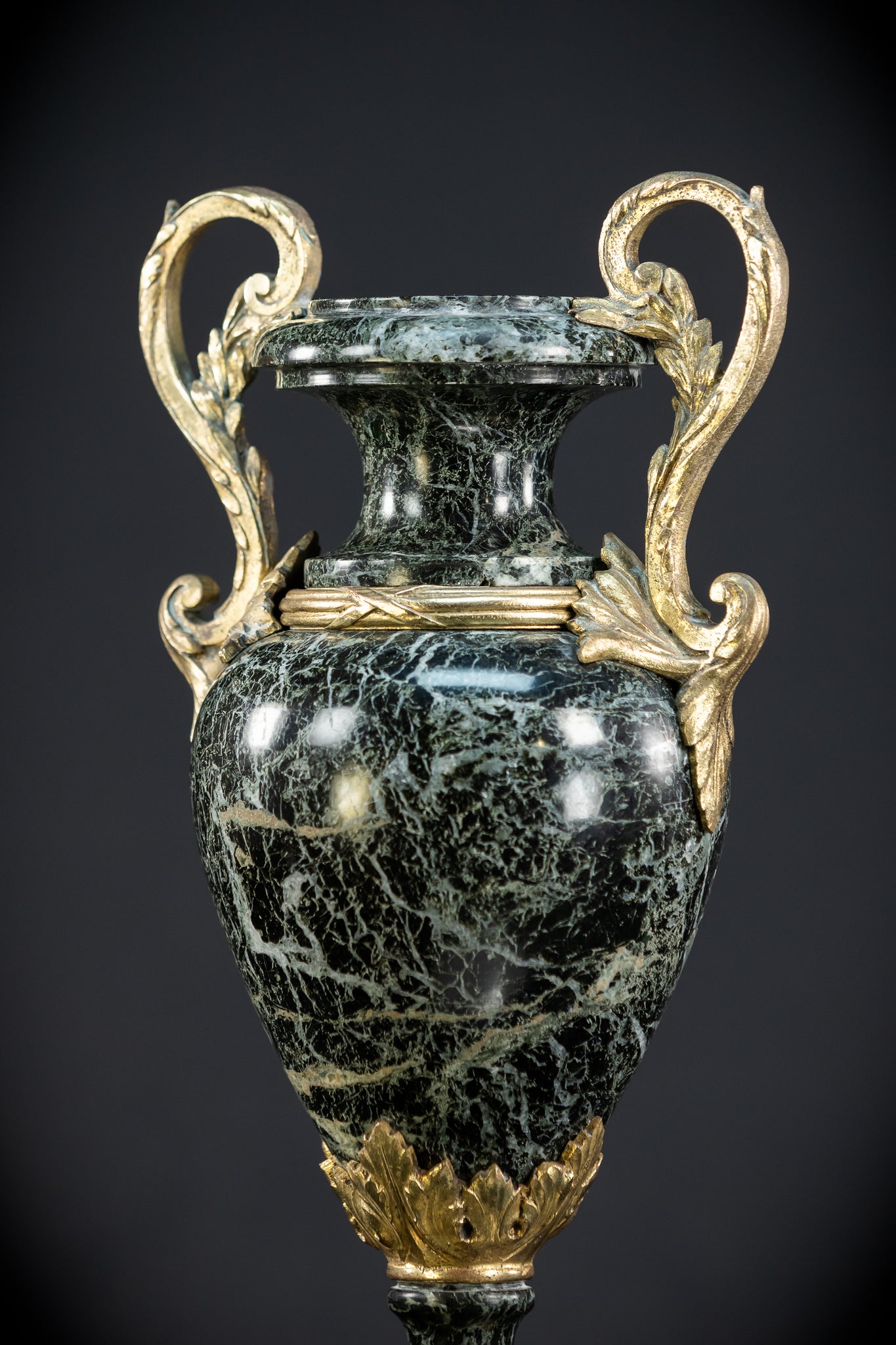 Pair of Urns | 2 French 1800s Marble  | 15.8"