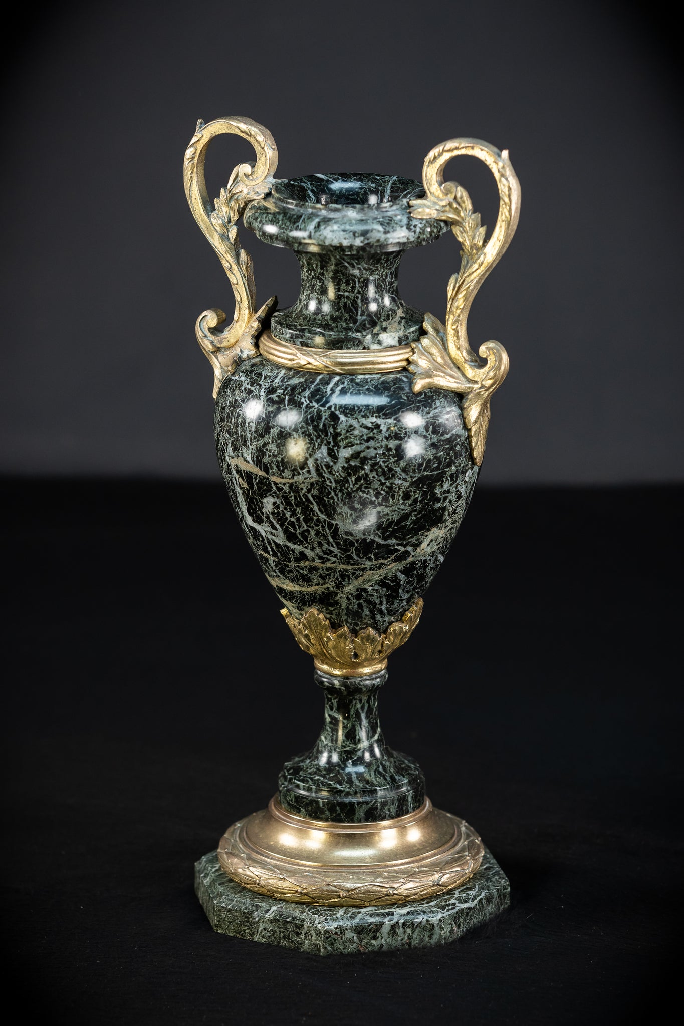 Pair of Urns | 2 French 1800s Marble  | 15.8"