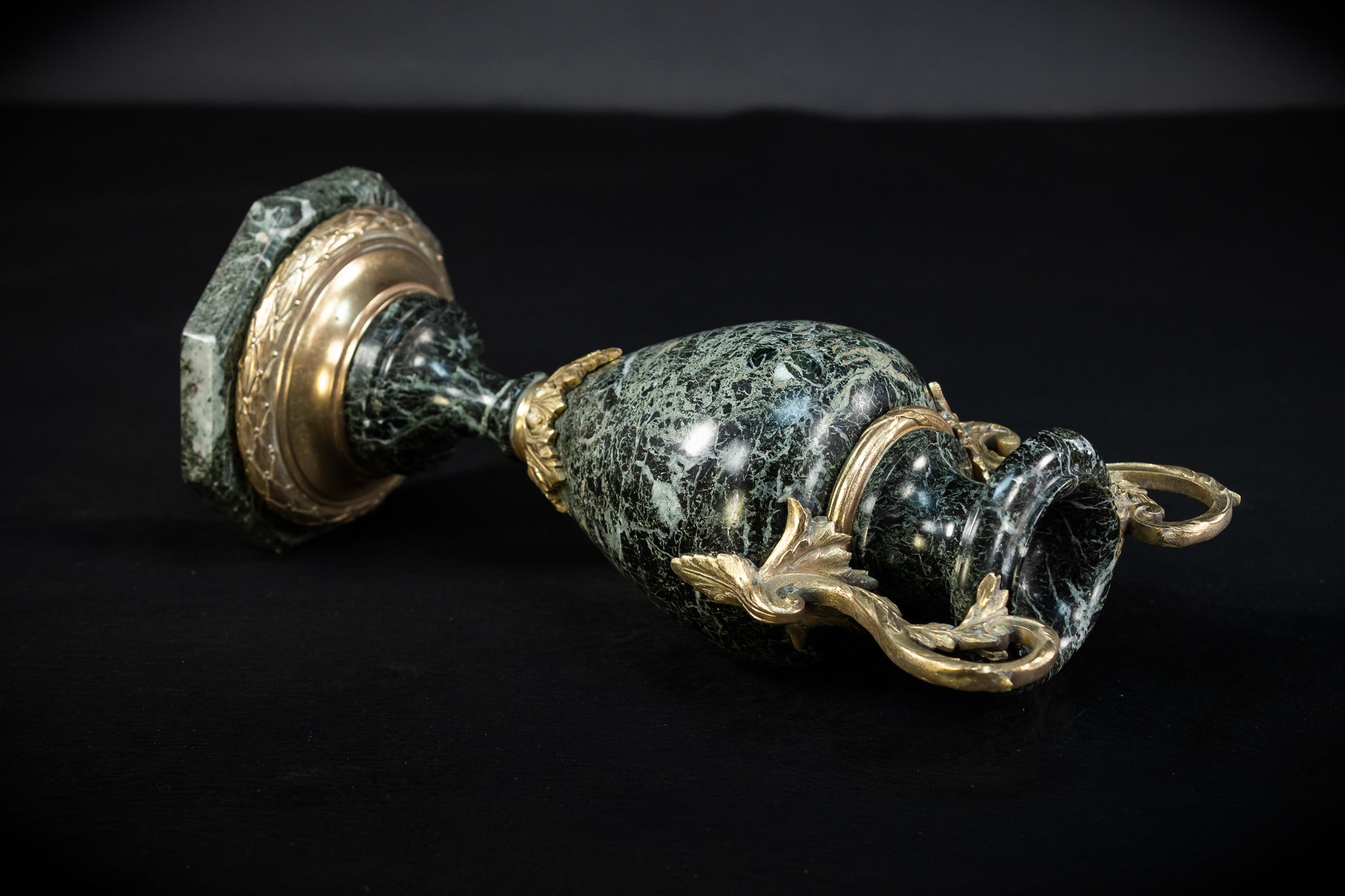 Pair of Urns | 2 French 1800s Marble  | 15.8"