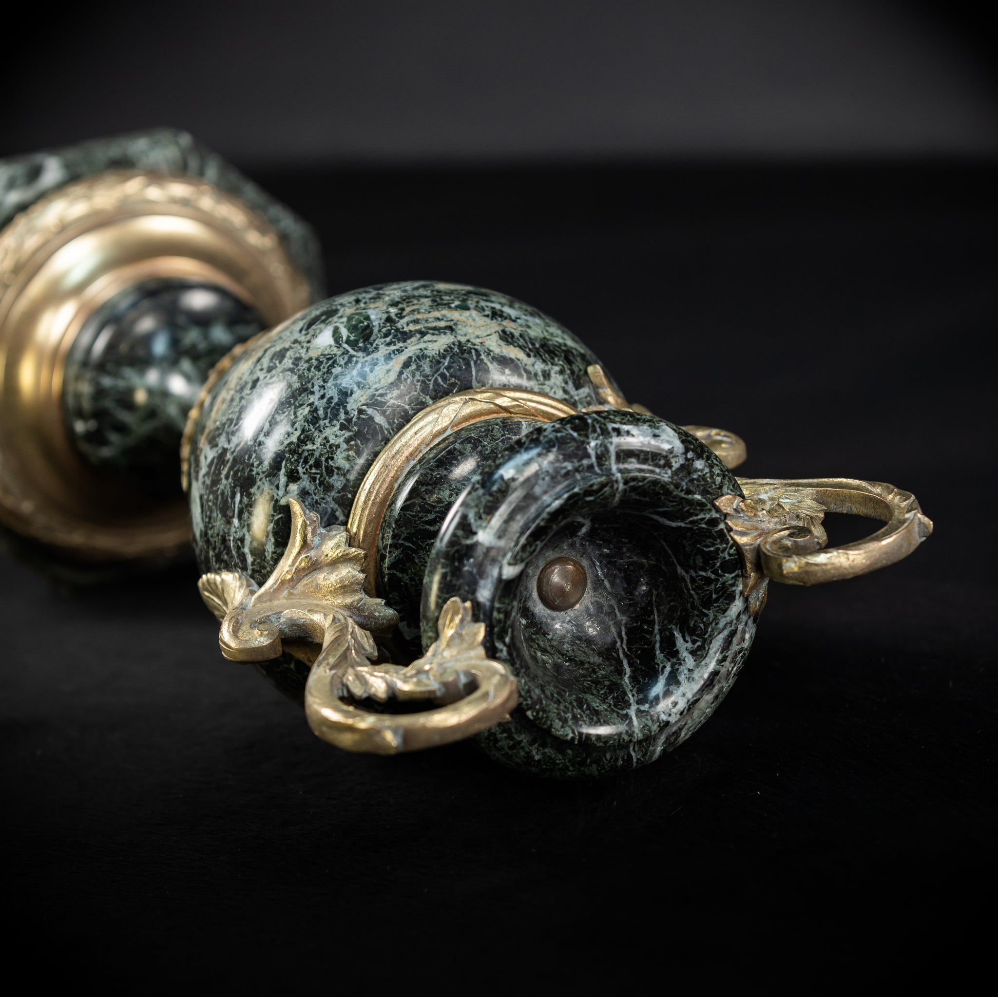 Pair of Urns | 2 French 1800s Marble  | 15.8"