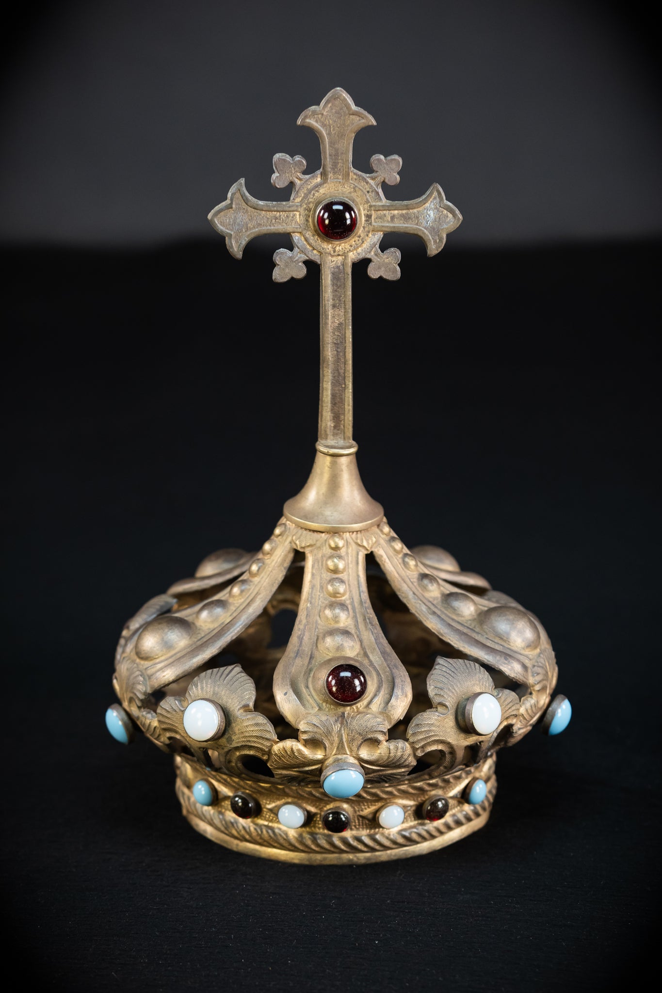 Antique Bronze Brass Crown | 11.2”