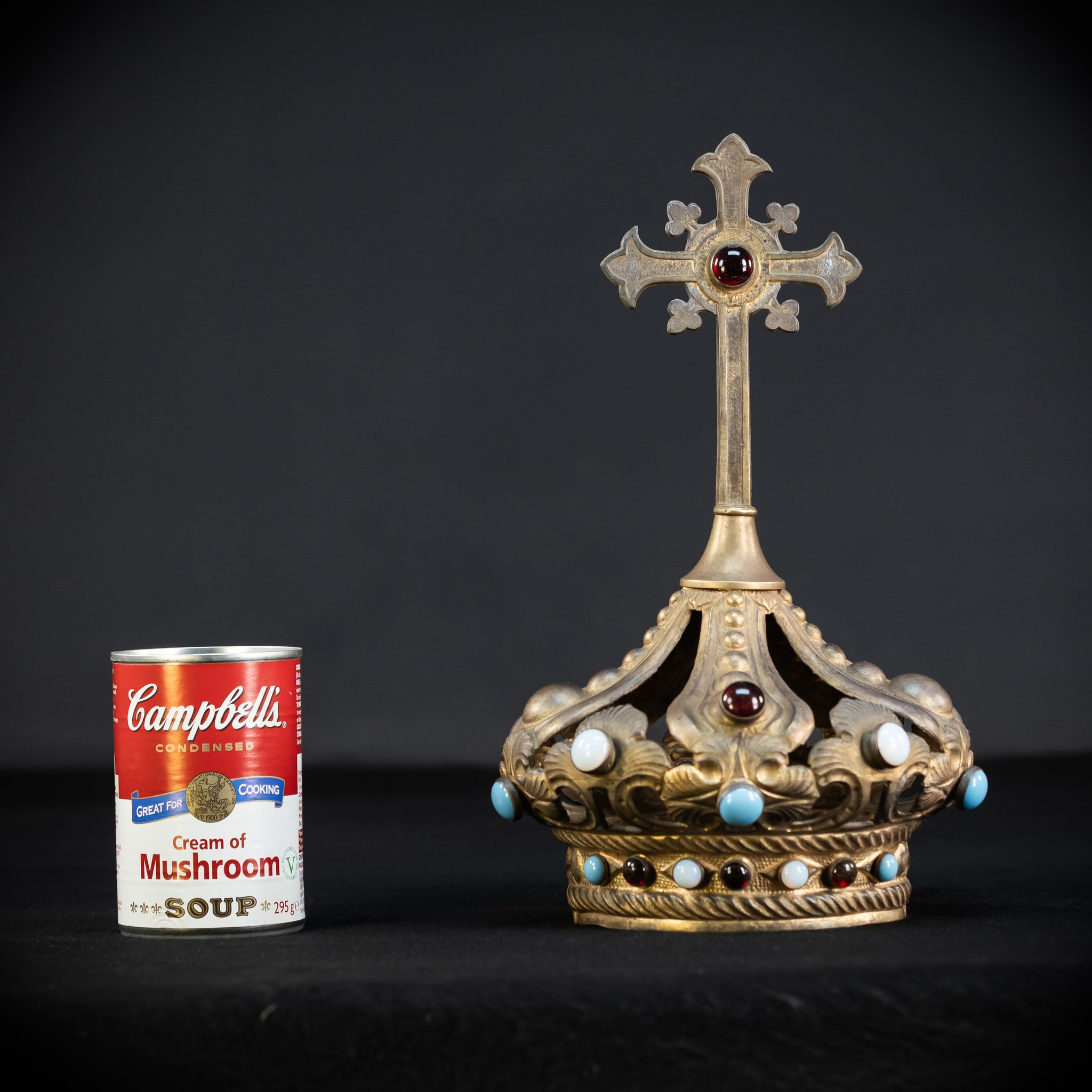Antique Bronze Brass Crown | 11.2”