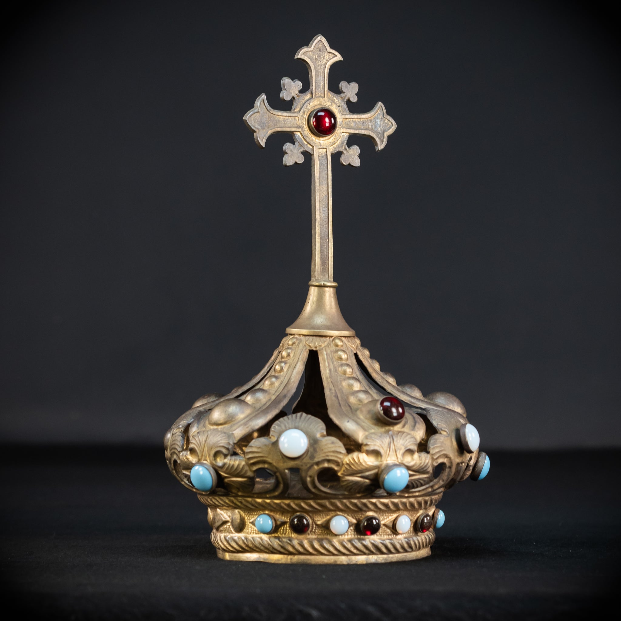 Antique Bronze Brass Crown | 11.2”