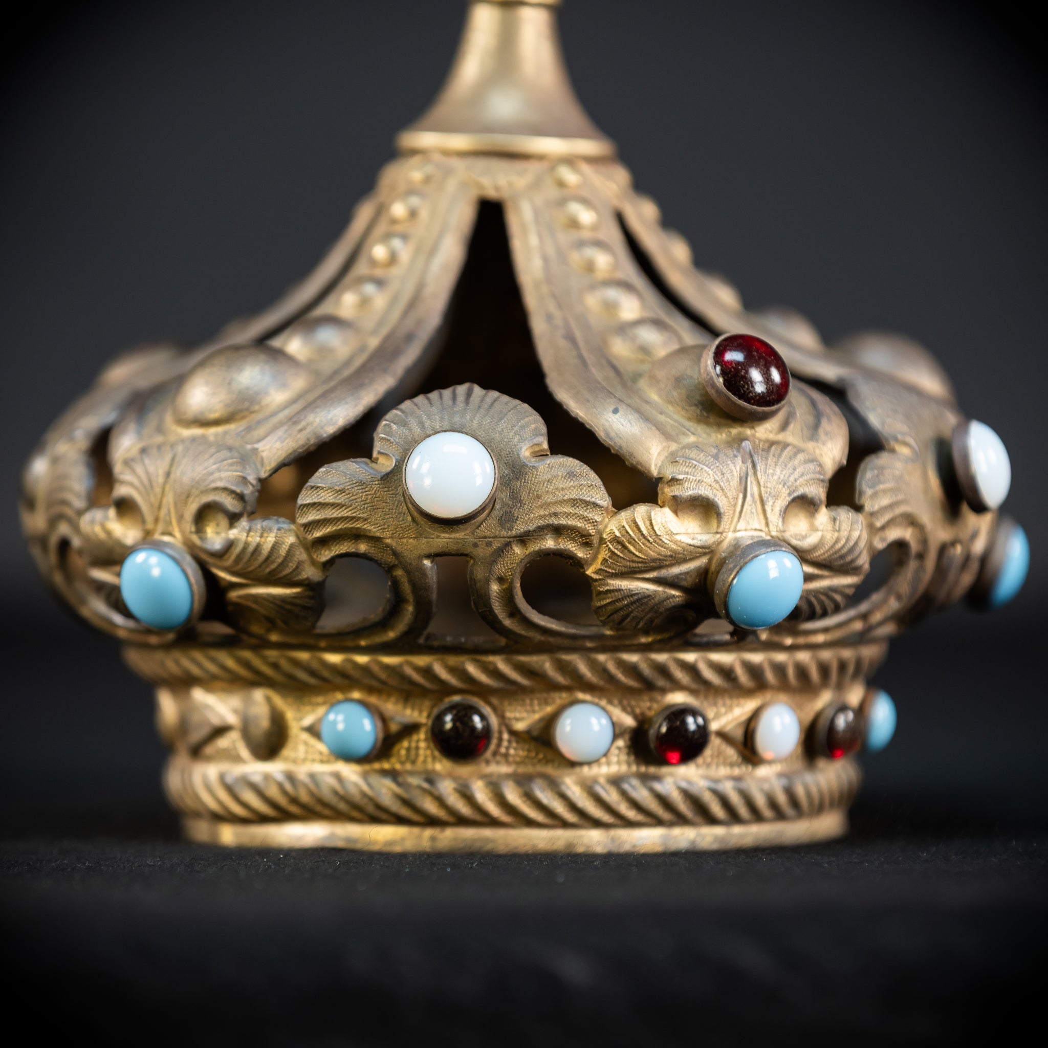 Antique Bronze Brass Crown | 11.2”