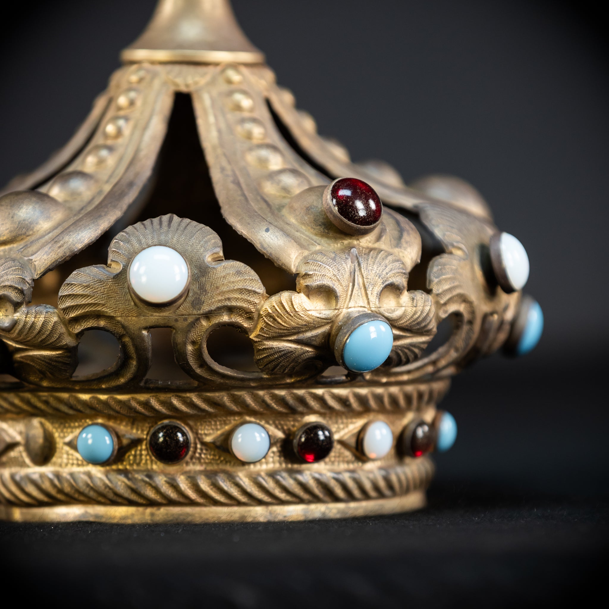 Antique Bronze Brass Crown | 11.2”