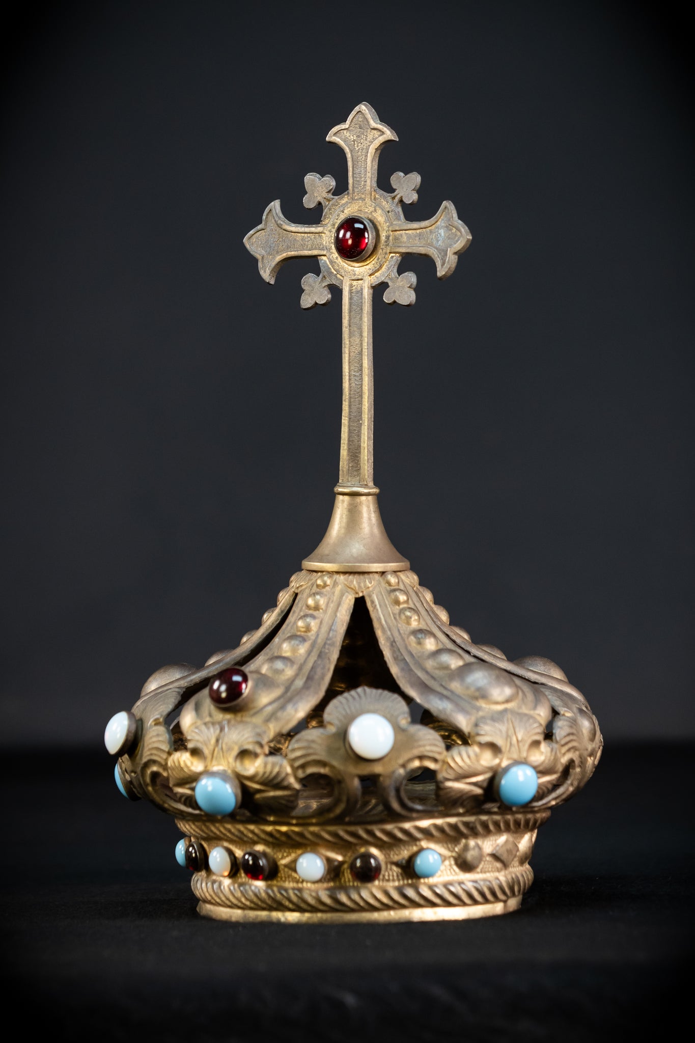 Antique Bronze Brass Crown | 11.2”