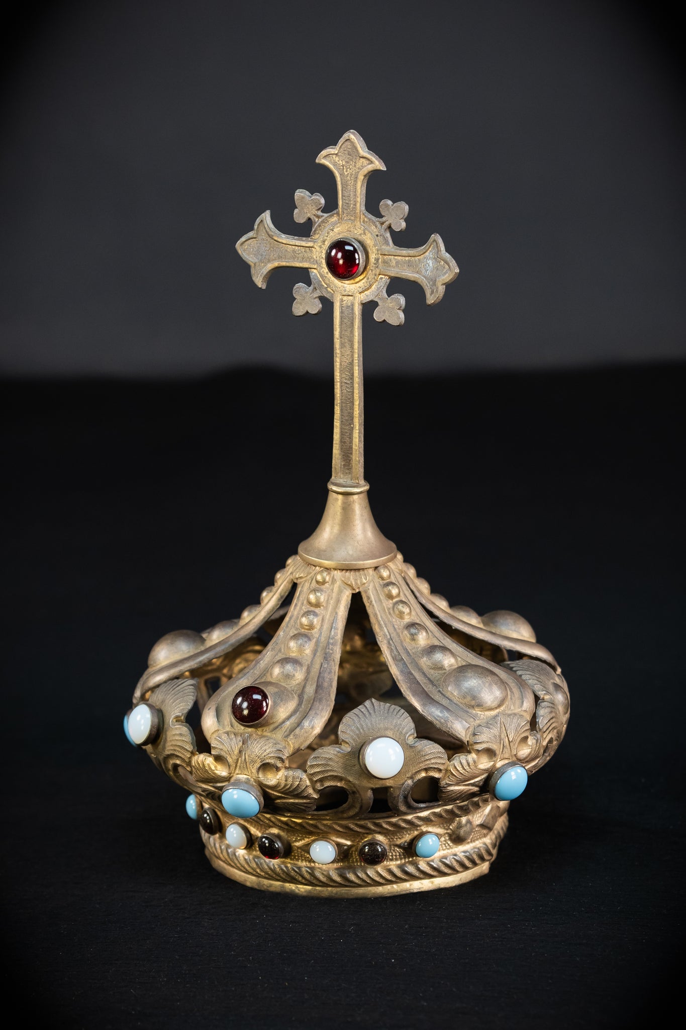 Antique Bronze Brass Crown | 11.2”