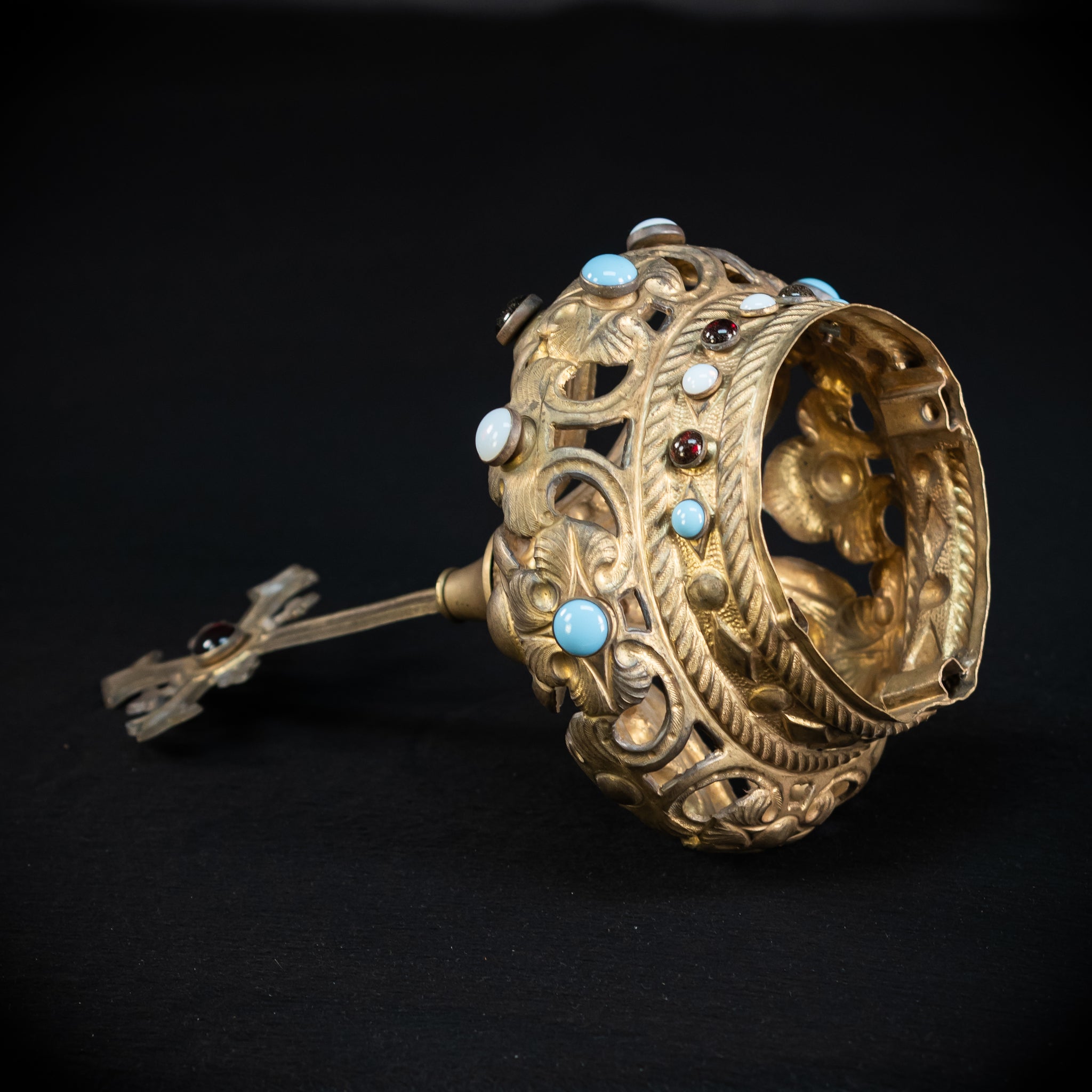 Antique Bronze Brass Crown | 11.2”