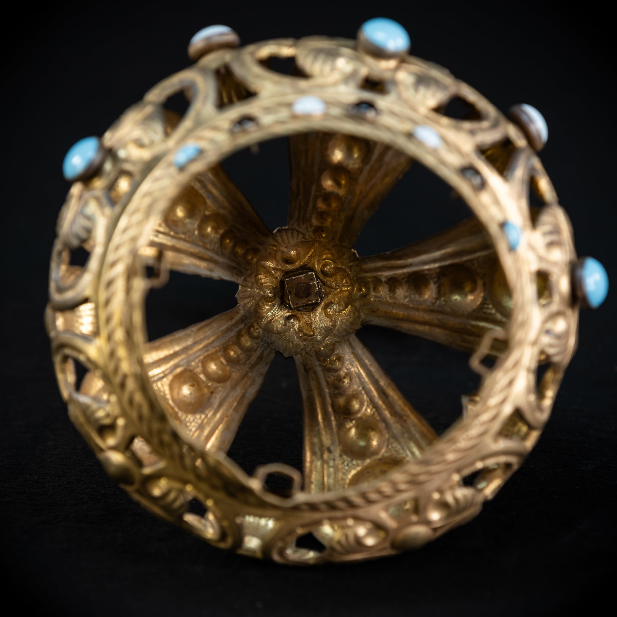 Antique Bronze Brass Crown | 11.2”