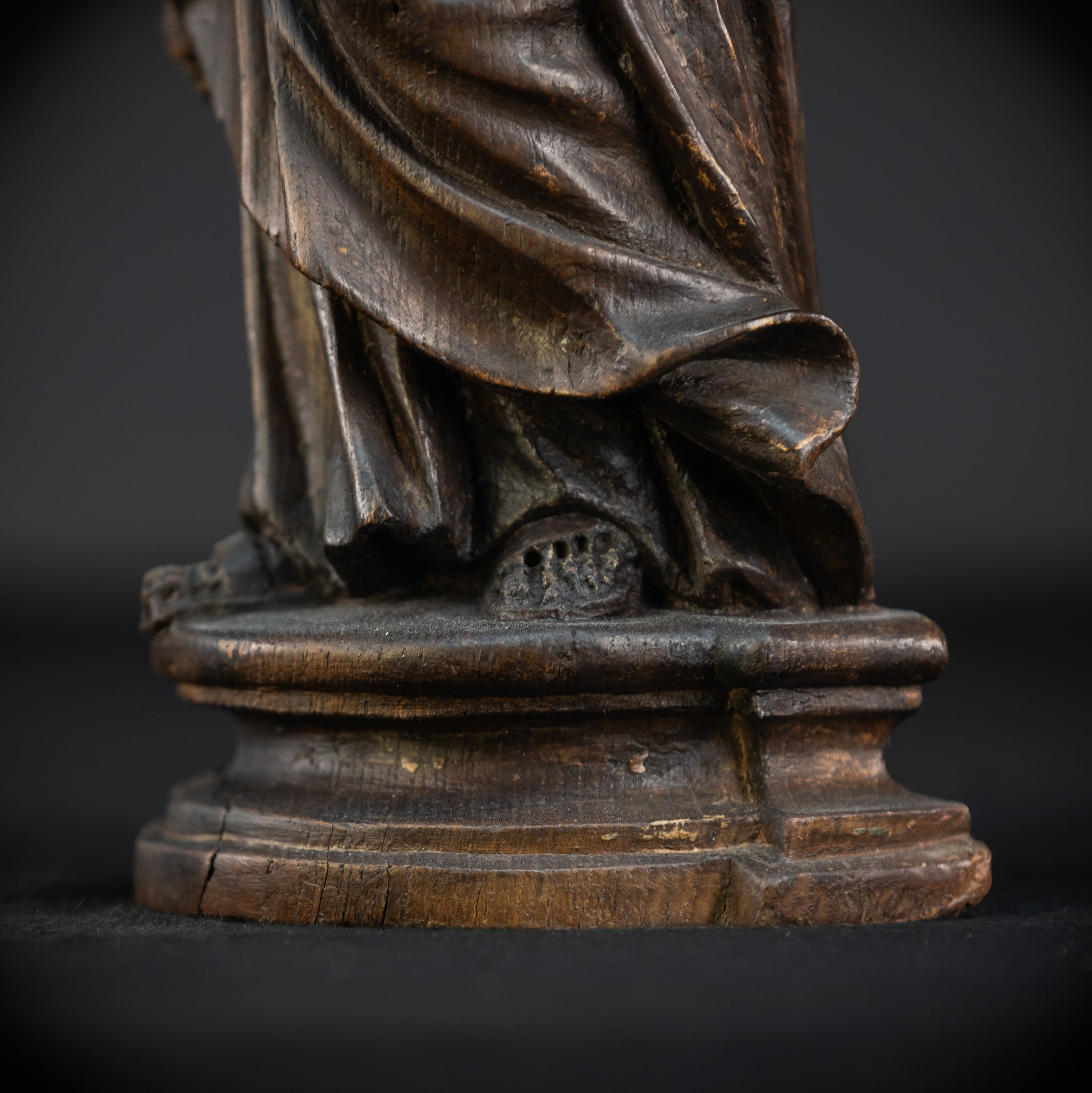Memento Mori Wooden Sculpture | Franciscan Friar 1700s | 13.6”