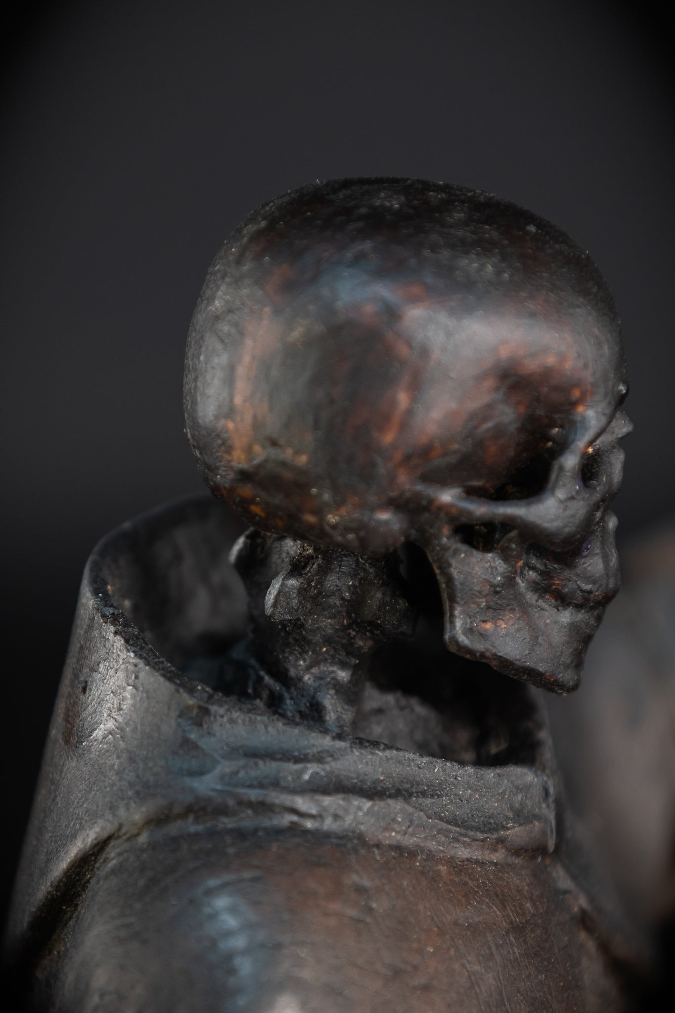 Memento Mori Wooden Sculpture | Franciscan Friar 1700s | 13.6”