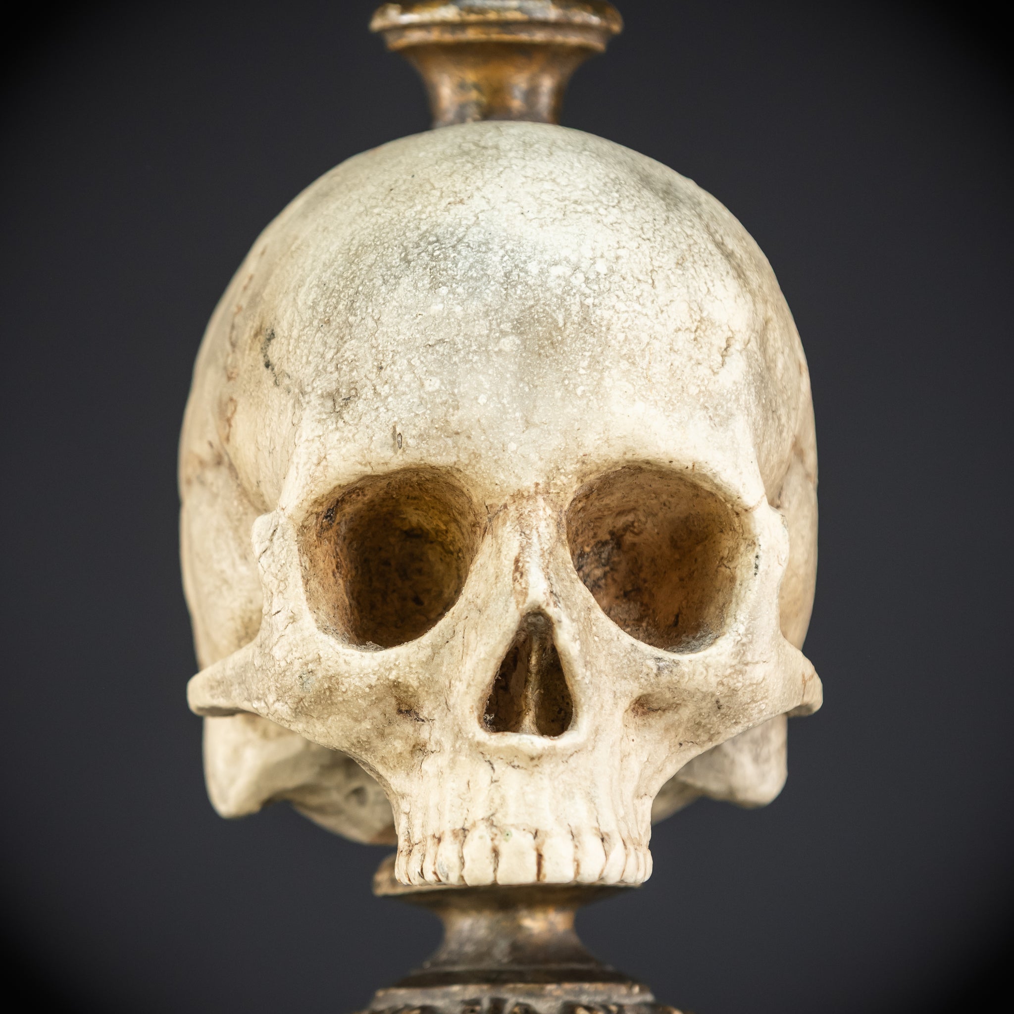 Memento Mori Baroque Candlestick | 18th Century | 24.4”/ 62 cm