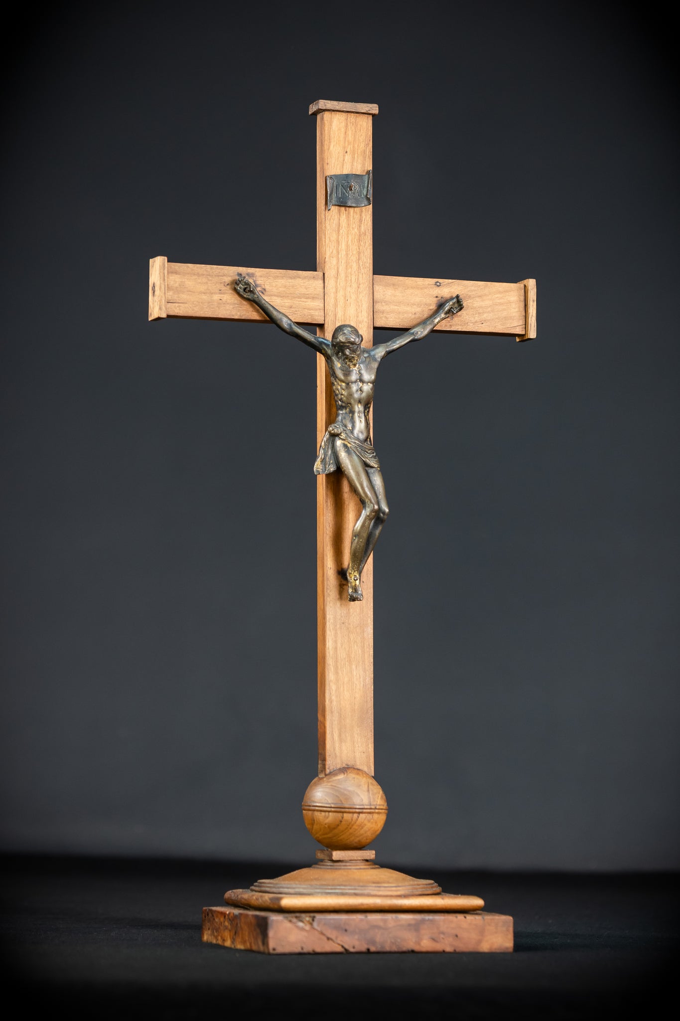 Renaissance Crucifix | Italian 1500s Bronze Corpus | 18.5"