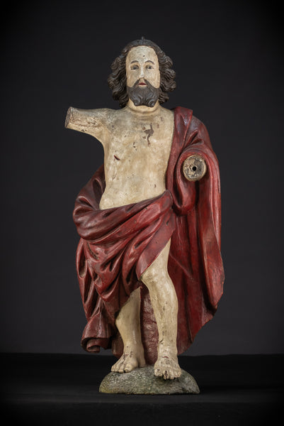 Ressurection of Jesus Wood | 1700s Antique | 28.3"