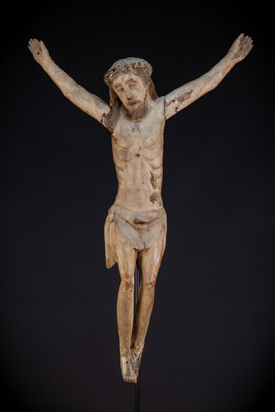 Corpus Christi Wooden Sculpture | 1800s Antique 28" / 71 cm