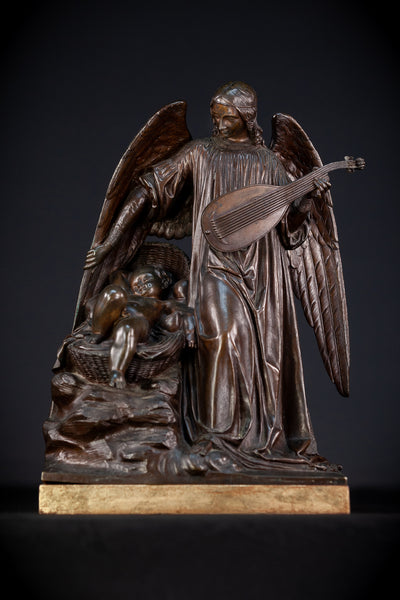 Archangel Guardian Bronze Sculpture 15.4" / 39 cm