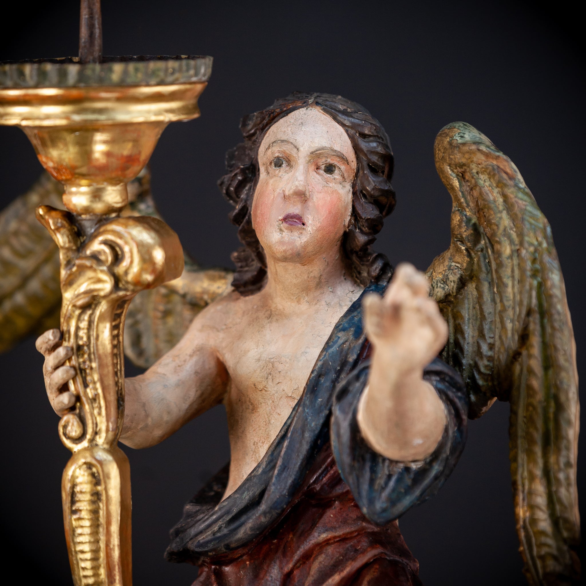 Angel Sculpture | Baroque 1700s | 20.5" / 52 cm