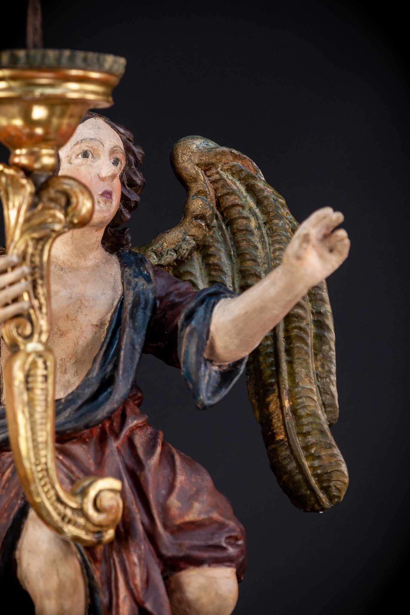 Angel Sculpture | Baroque 1700s | 20.5" / 52 cm