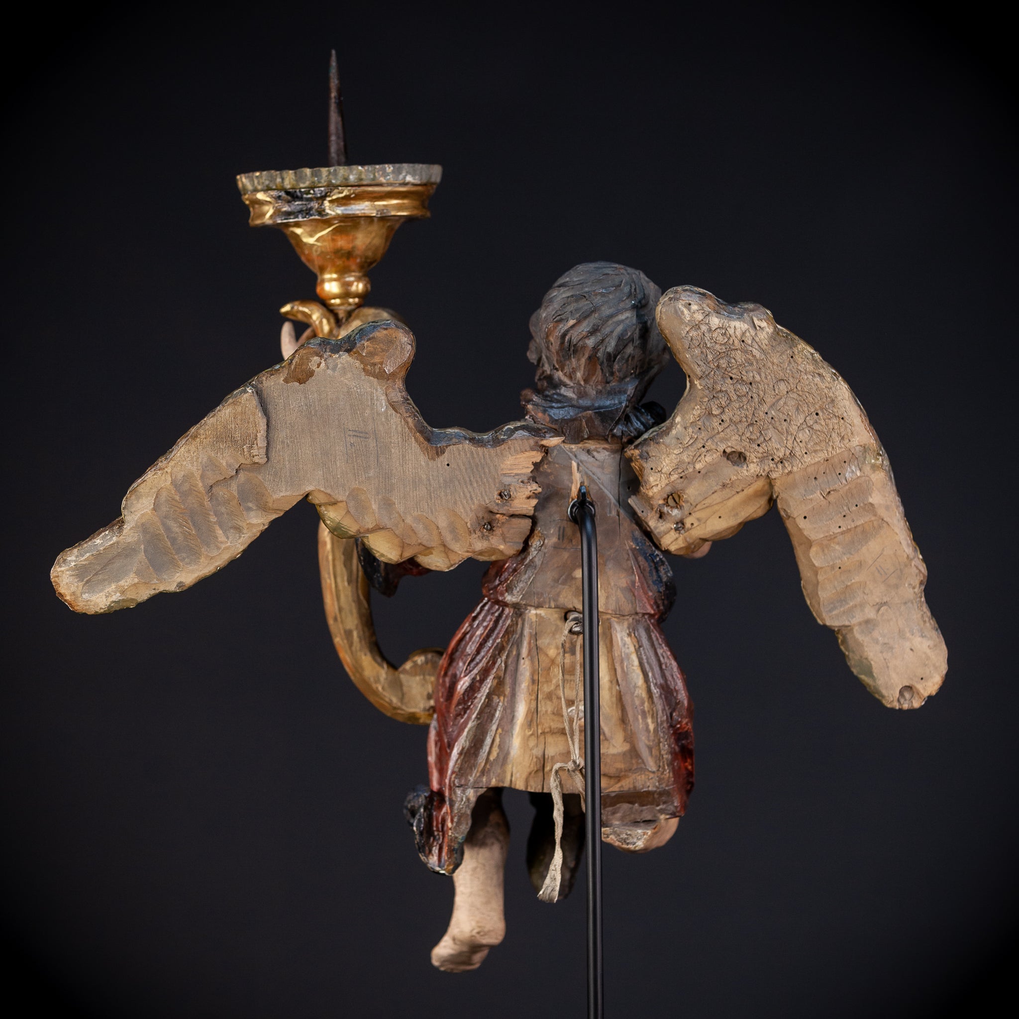 Angel Sculpture | Baroque 1700s | 18.9" / 48 cm