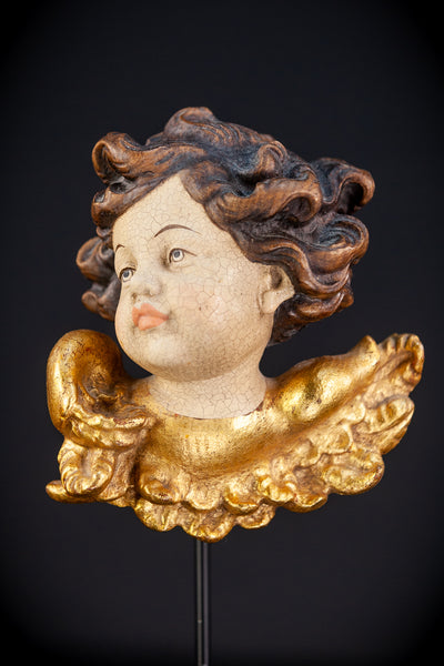 Angel Wood Carving Sculpture | Vintage 5.5" / 14 cm