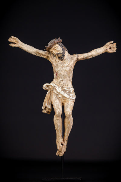 Corpus Christi Wooden  | 1600s Antique | 8.9" / 22.5 cm