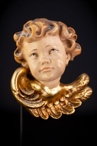 Angel Wood Carving Sculpture | Vintage 5.3" / 13.5 cm