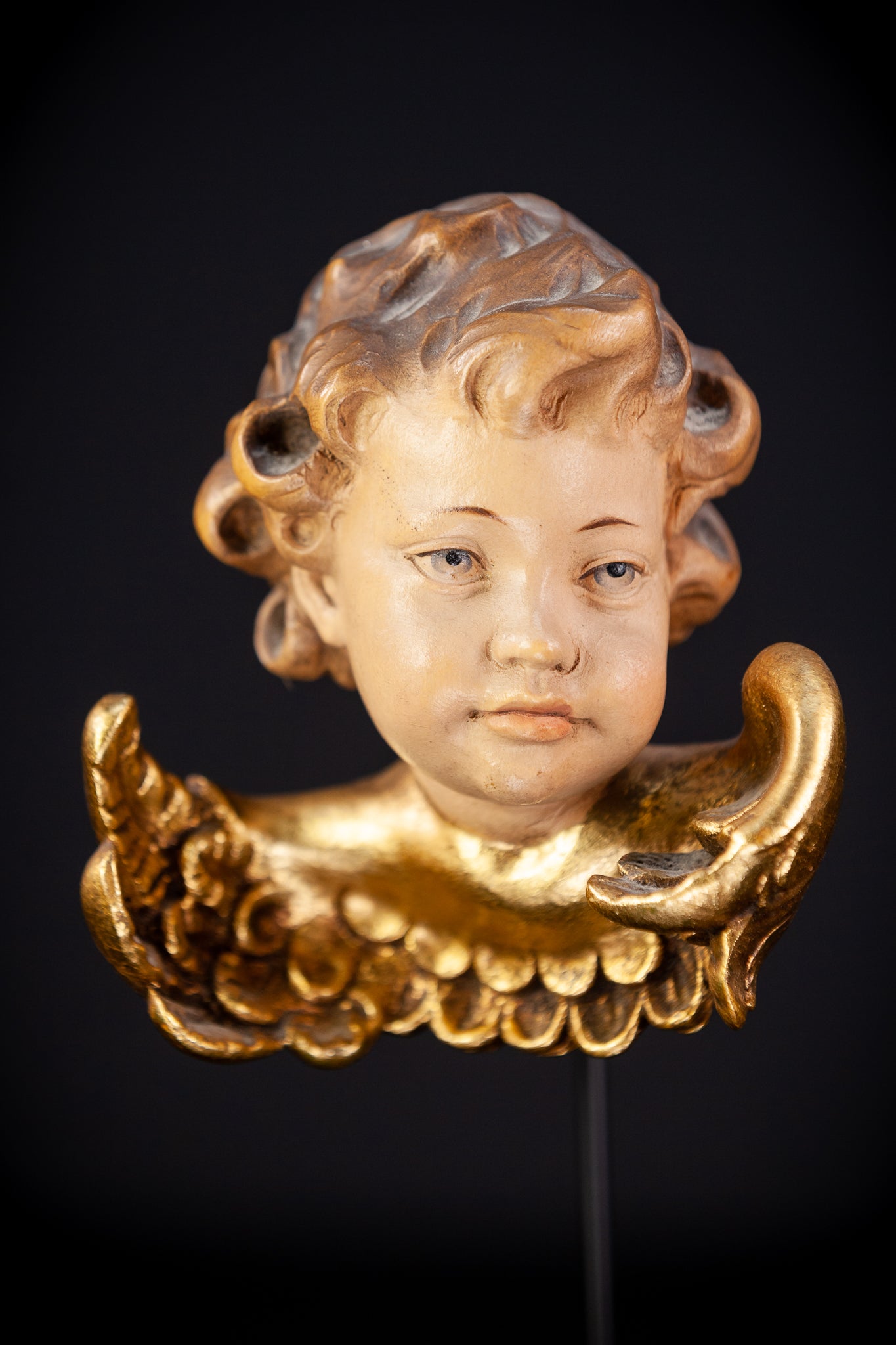 Angel Wood Carving Sculpture | Vintage 5.3" / 13.5 cm
