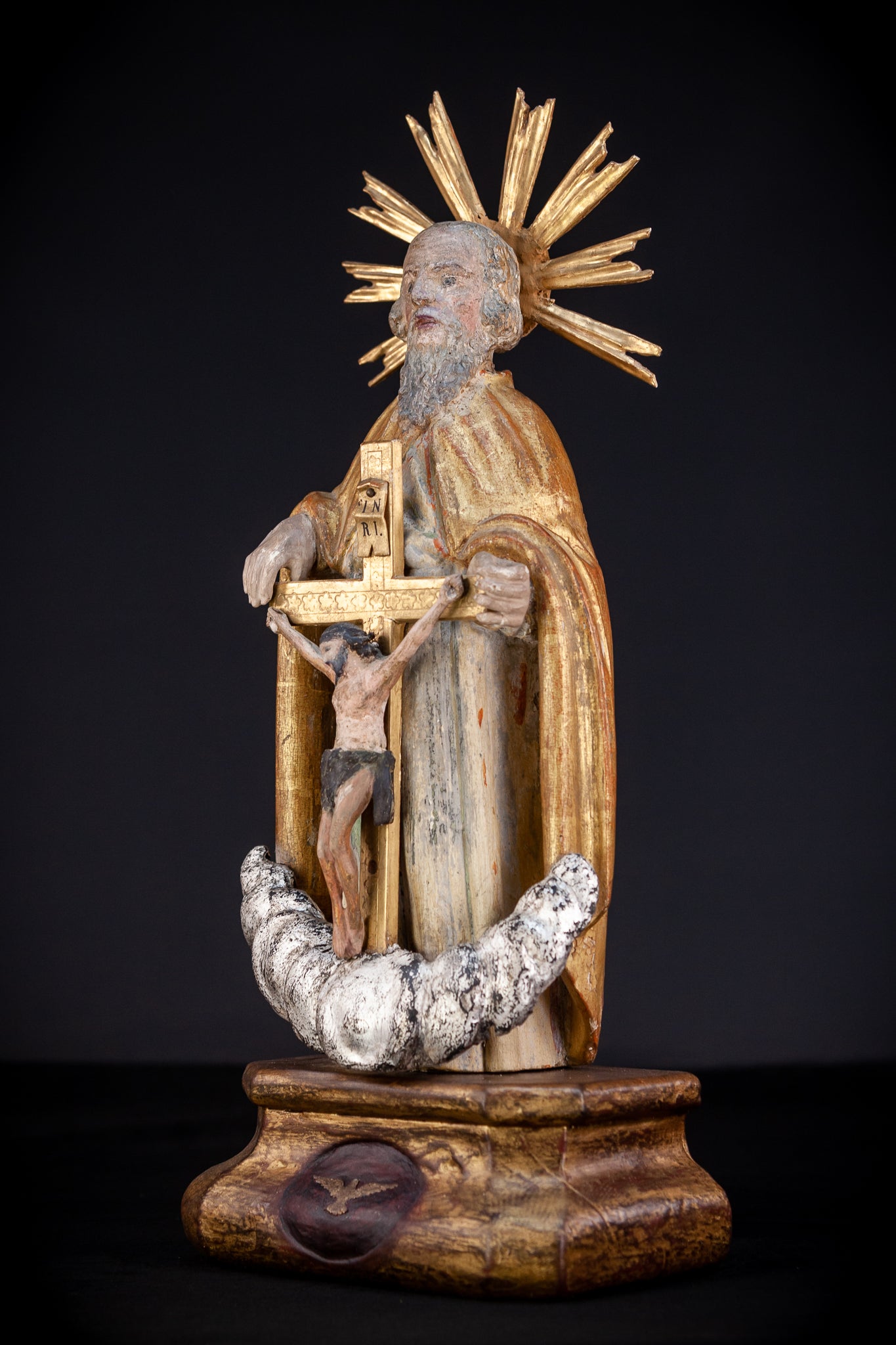 God The Father Sculpture | 1700s Antique | 22" / 56 cm