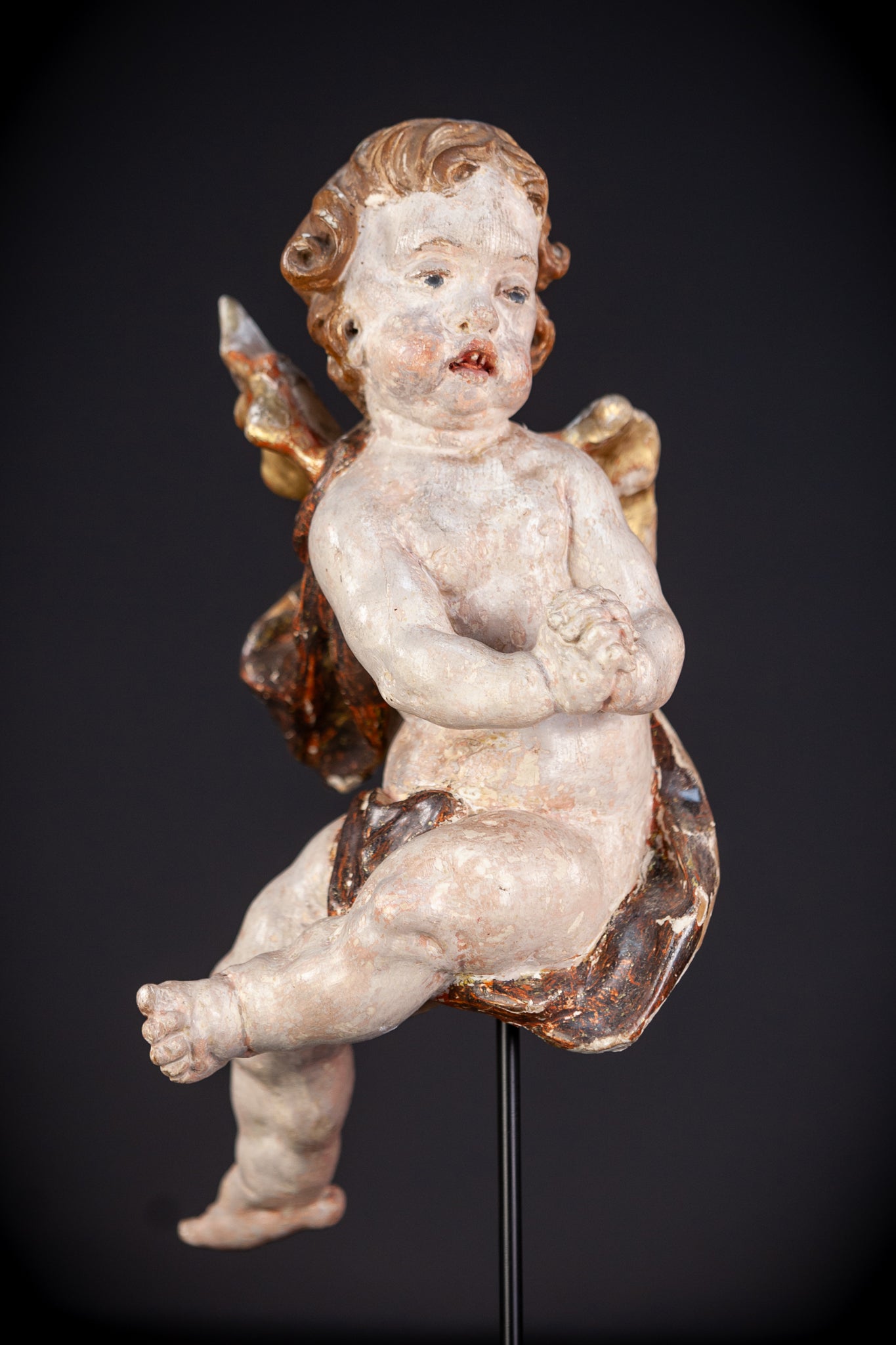 Angels Sculpture Pair | Baroque 1700s | 12.4" / 31.5 cm