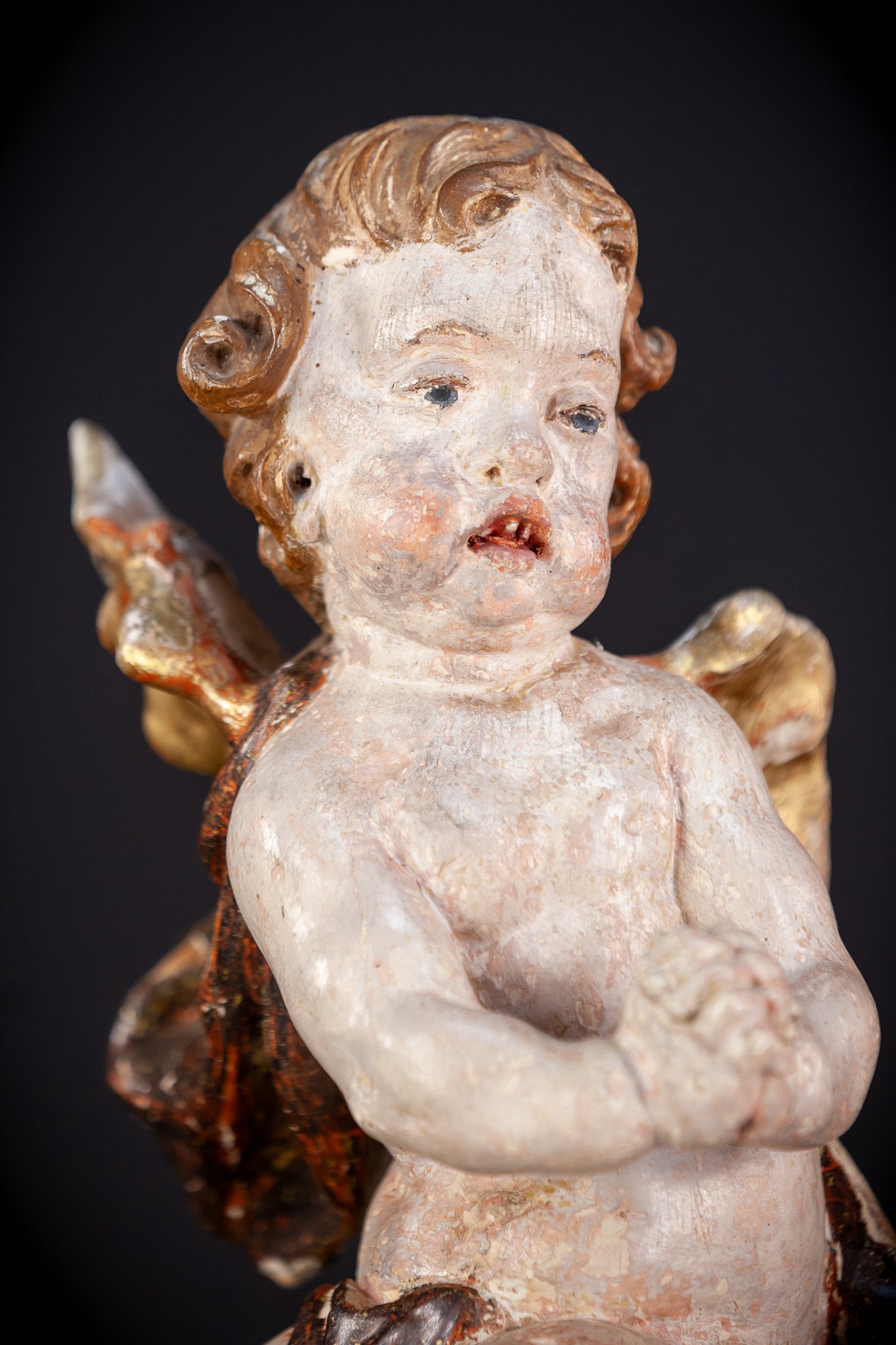 Angels Sculpture Pair | Baroque 1700s | 12.4" / 31.5 cm