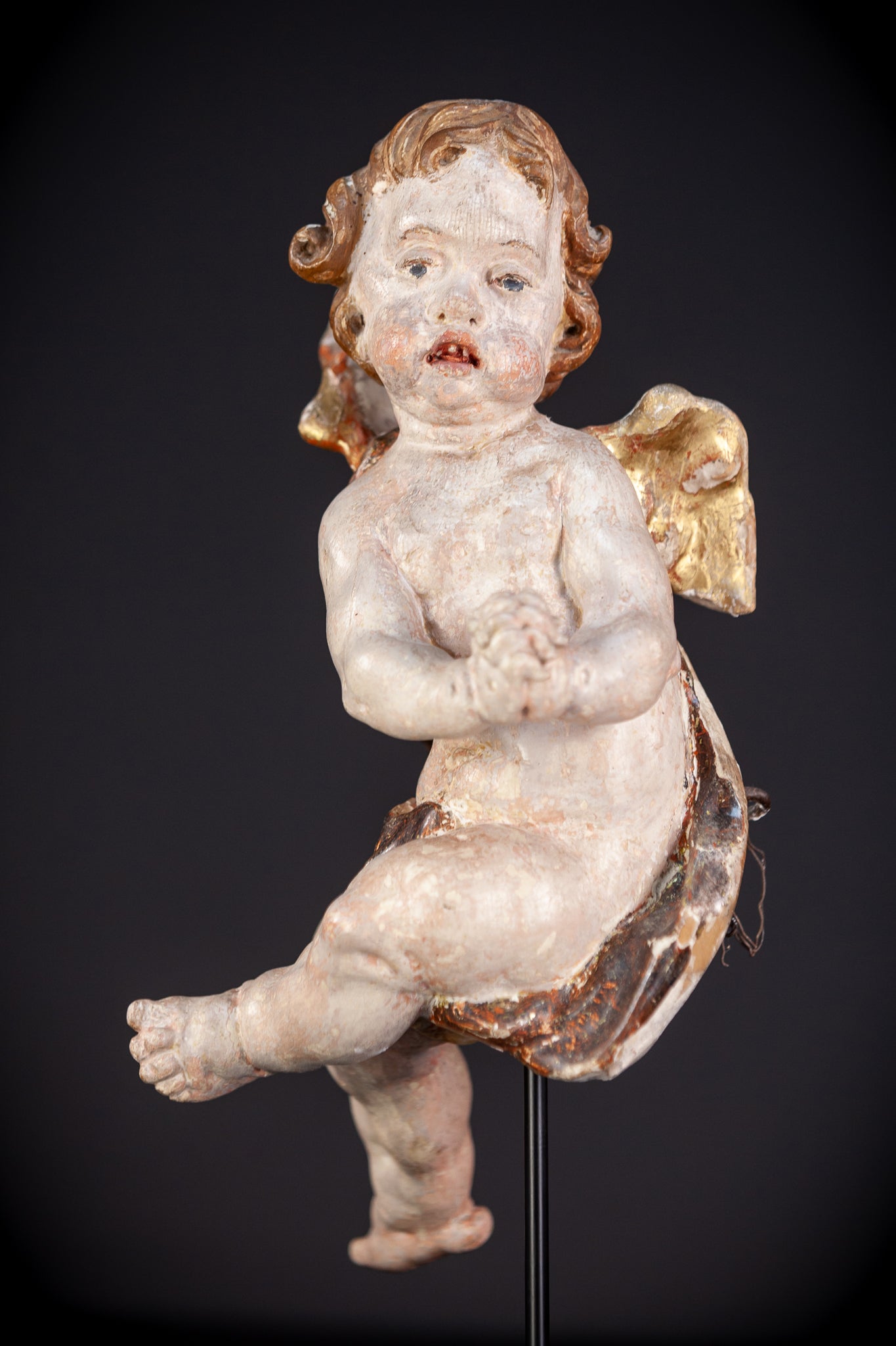 Angels Sculpture Pair | Baroque 1700s | 12.4" / 31.5 cm