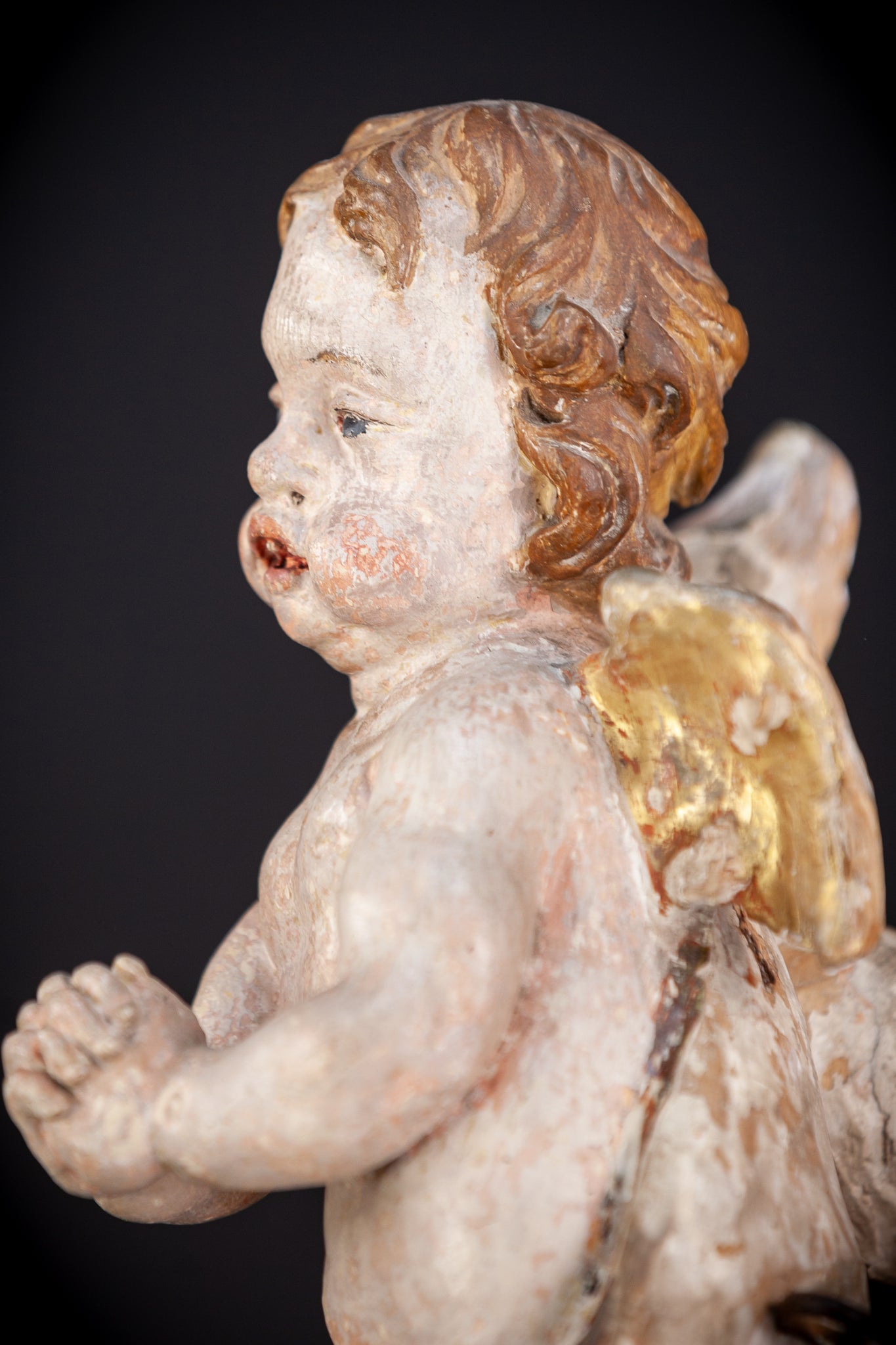 Angels Sculpture Pair | Baroque 1700s | 12.4" / 31.5 cm