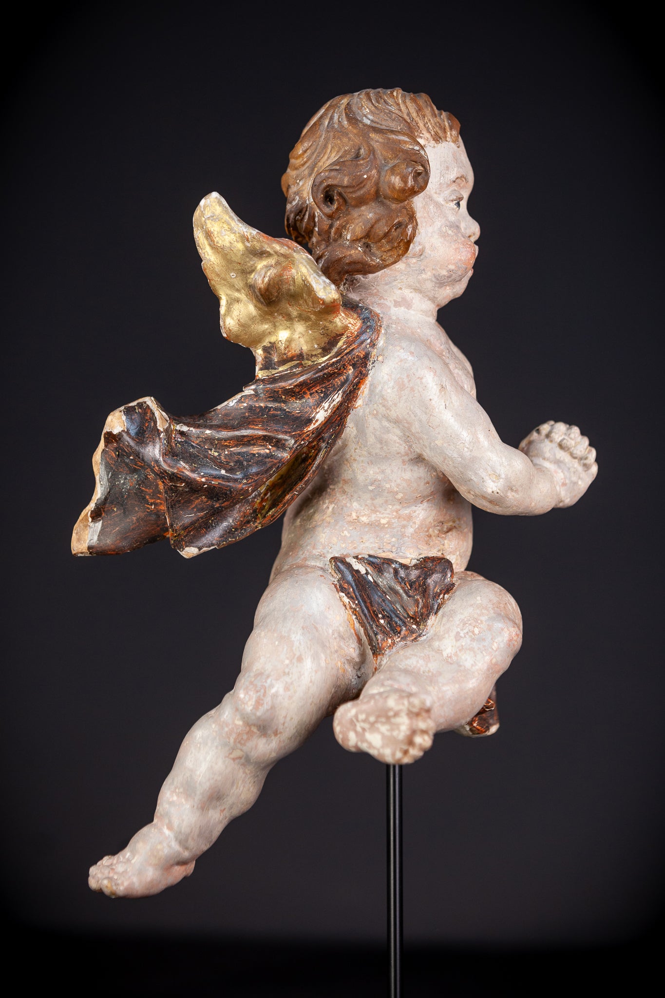 Angels Sculpture Pair | Baroque 1700s | 12.4" / 31.5 cm