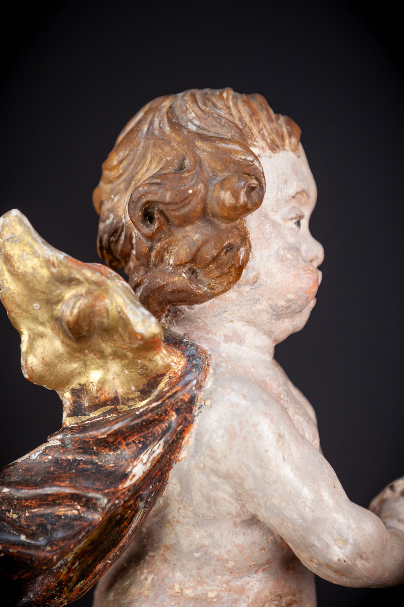 Angels Sculpture Pair | Baroque 1700s | 12.4" / 31.5 cm